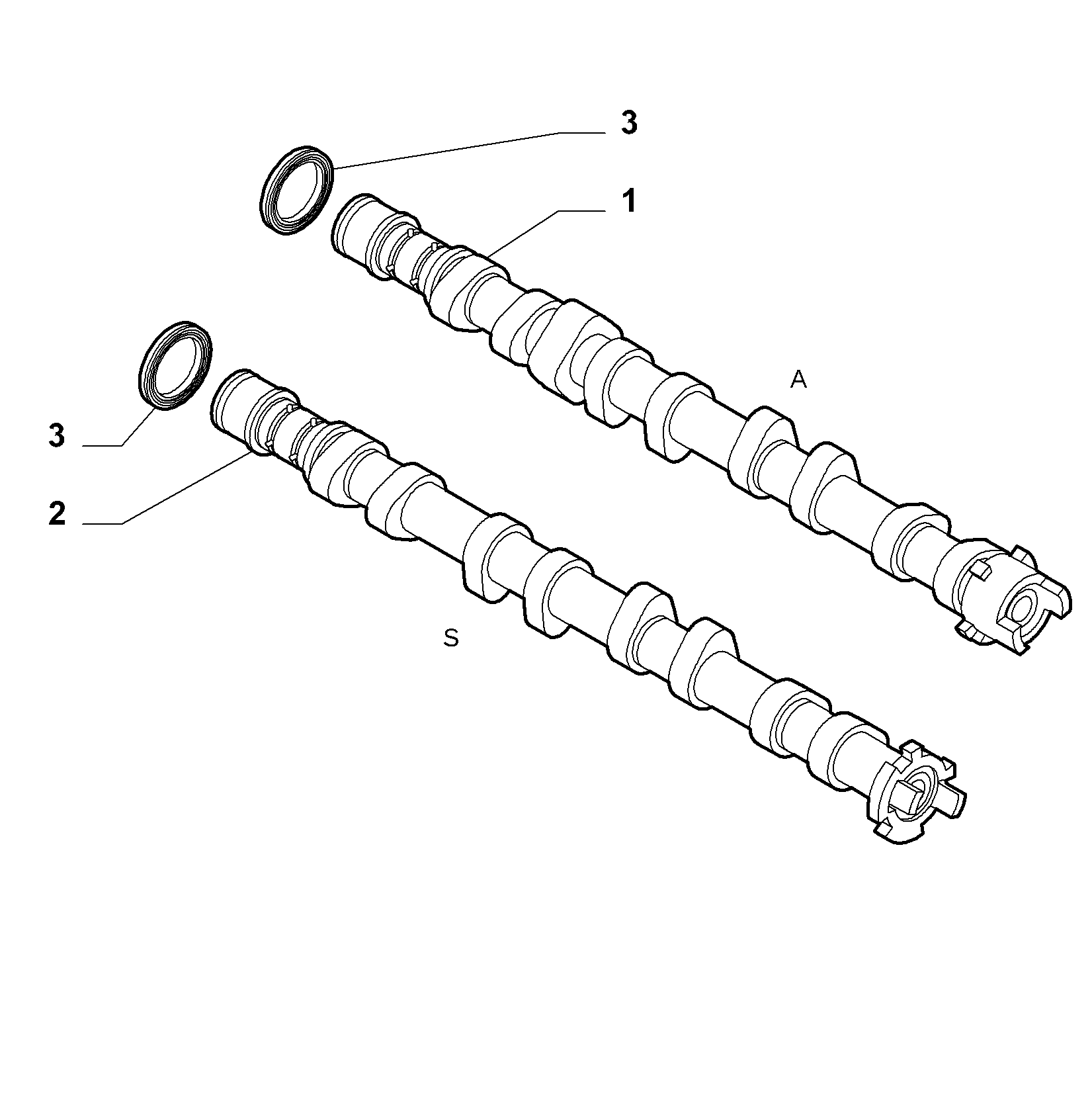 Chrysler 55236852 - Crankshaft and gear timing system (var.: 4/rev.: 0): 2 pcs. onlydrive.pro