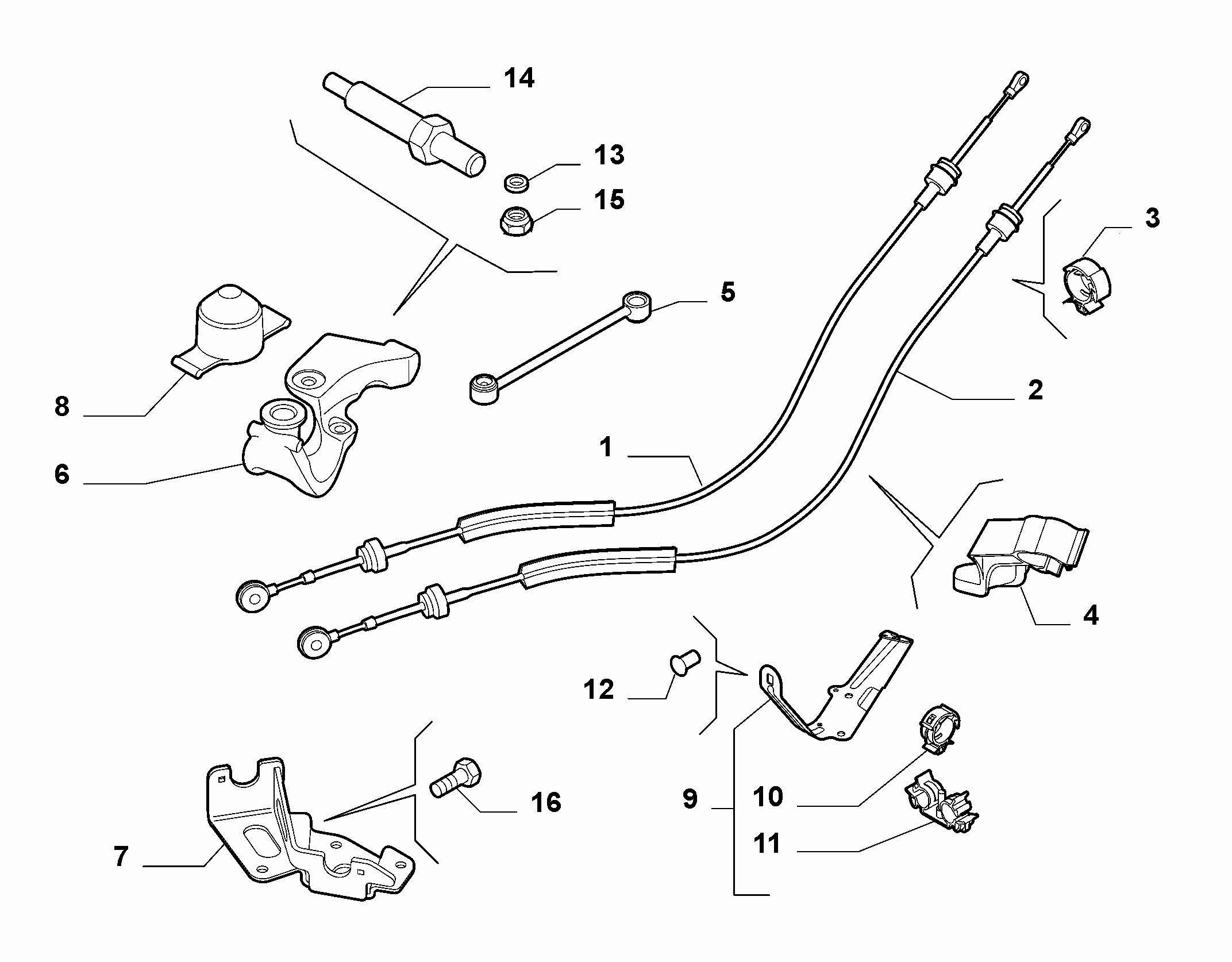 FIAT 55232064 - Repair Kit, gear lever onlydrive.pro