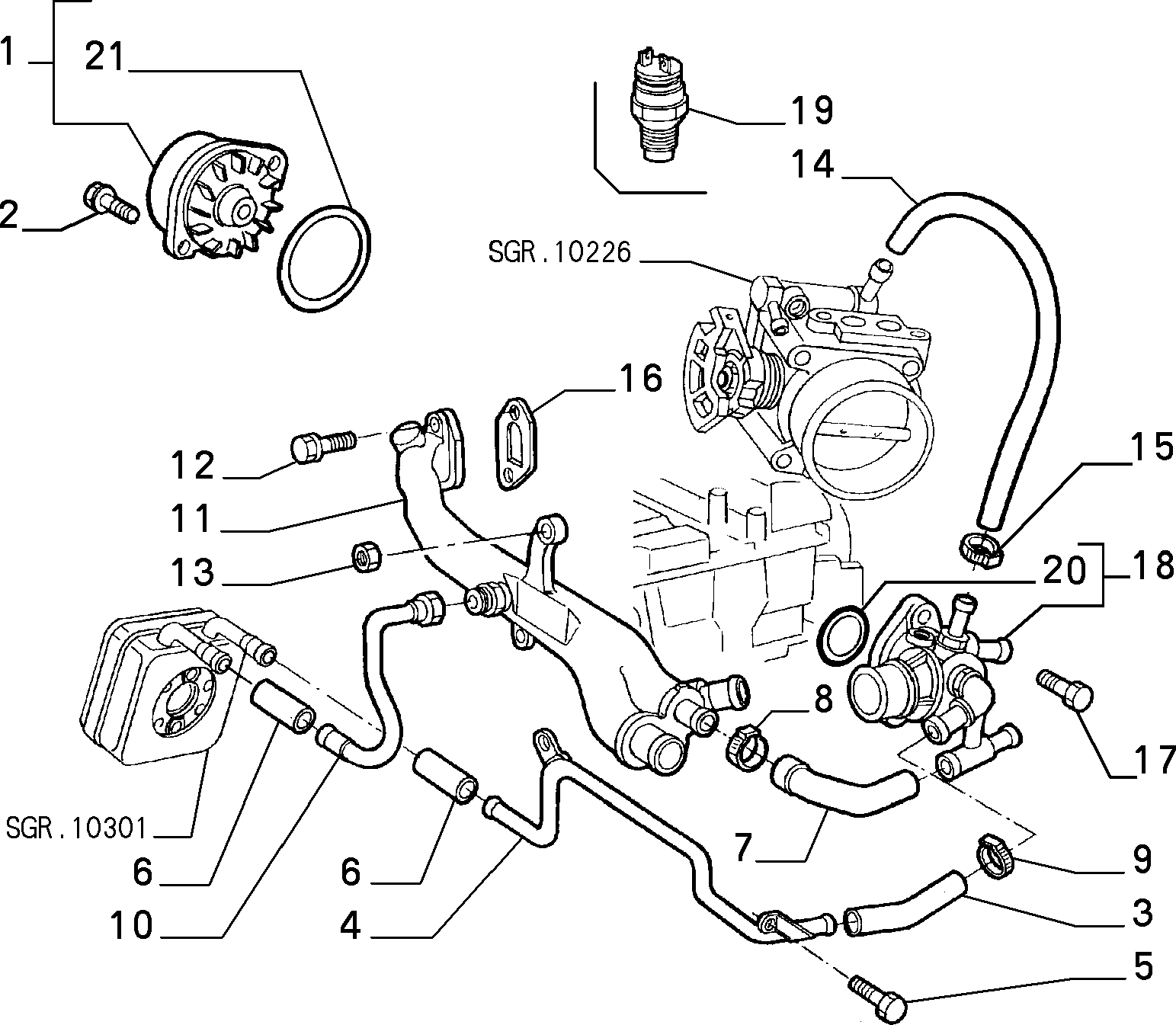 Hyundai 60586222 - Water pump and lines (var.: 1/rev.: 0): 01 pcs. onlydrive.pro