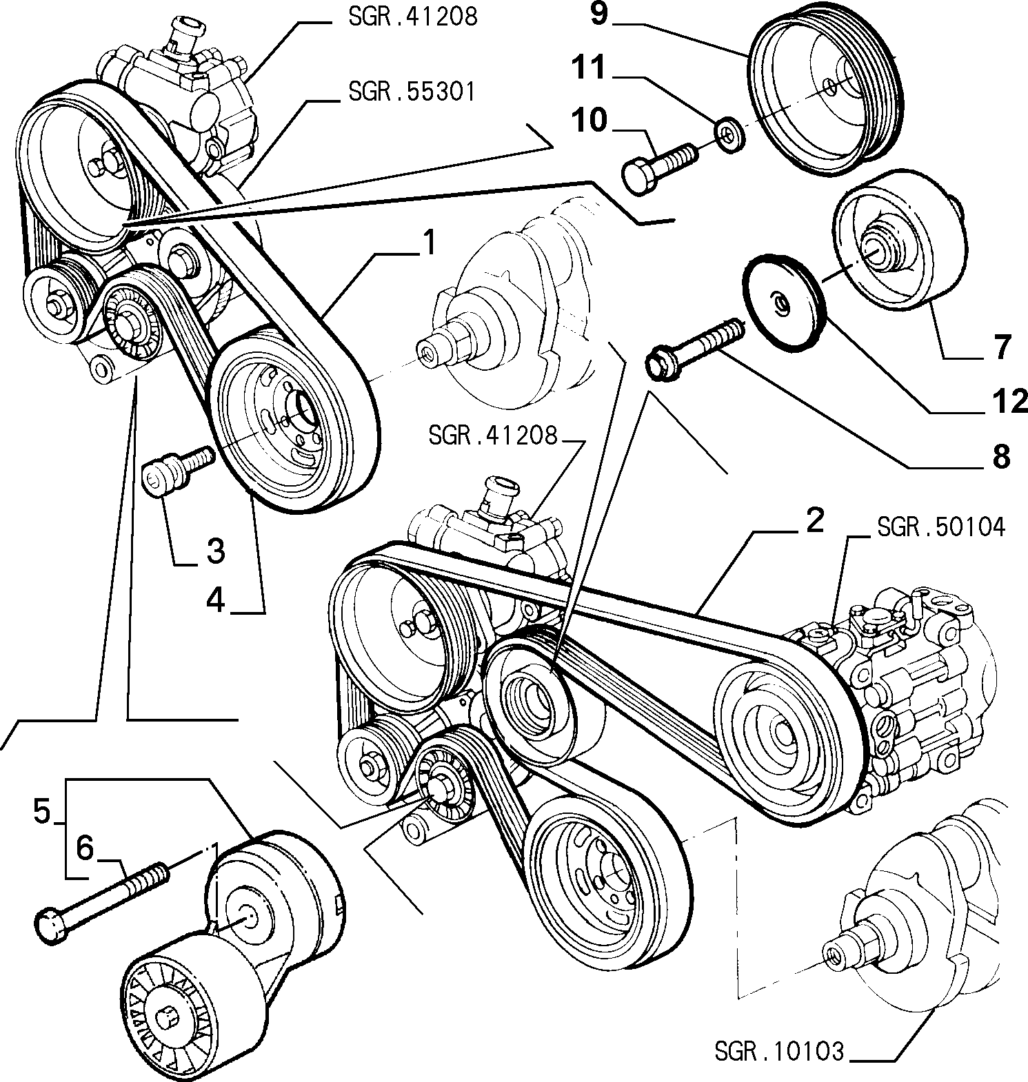 FIAT 60617858 - Various controls (belts and pulleys) (var.: 1/rev.: 0): 01 pcs. onlydrive.pro