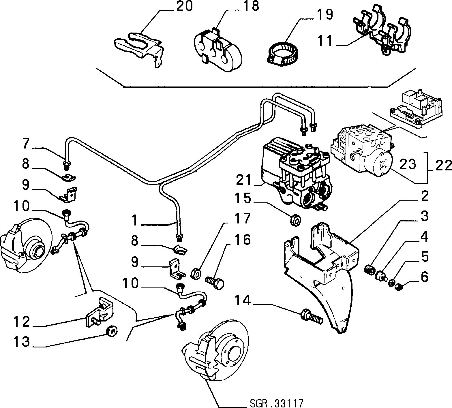 FIAT 71736965 - Hydraulic brake control with antiskid (var.: 3/rev.: 0): 02 pcs. onlydrive.pro