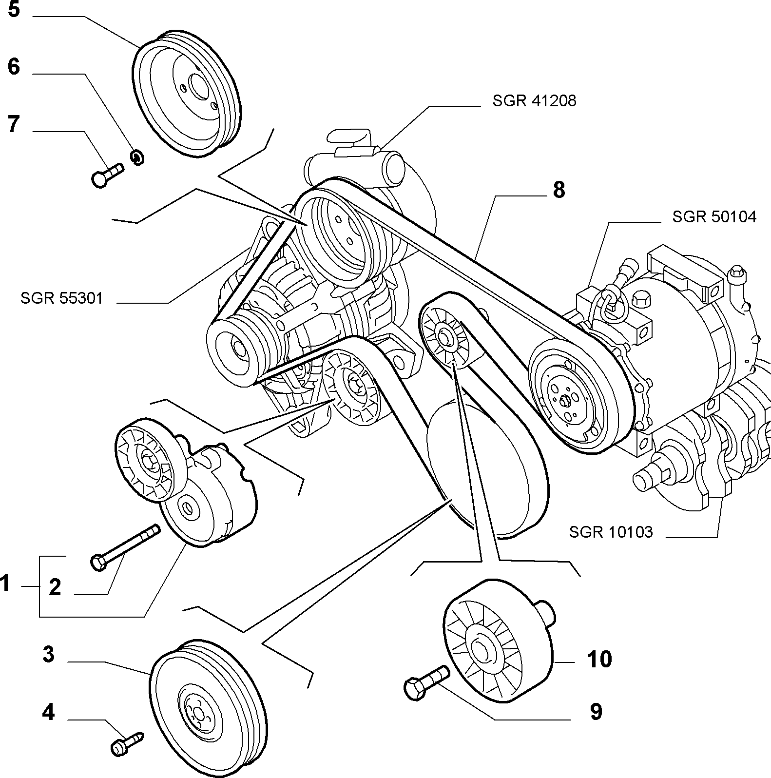 FIAT 55189677 - Ķīļrievu siksna onlydrive.pro