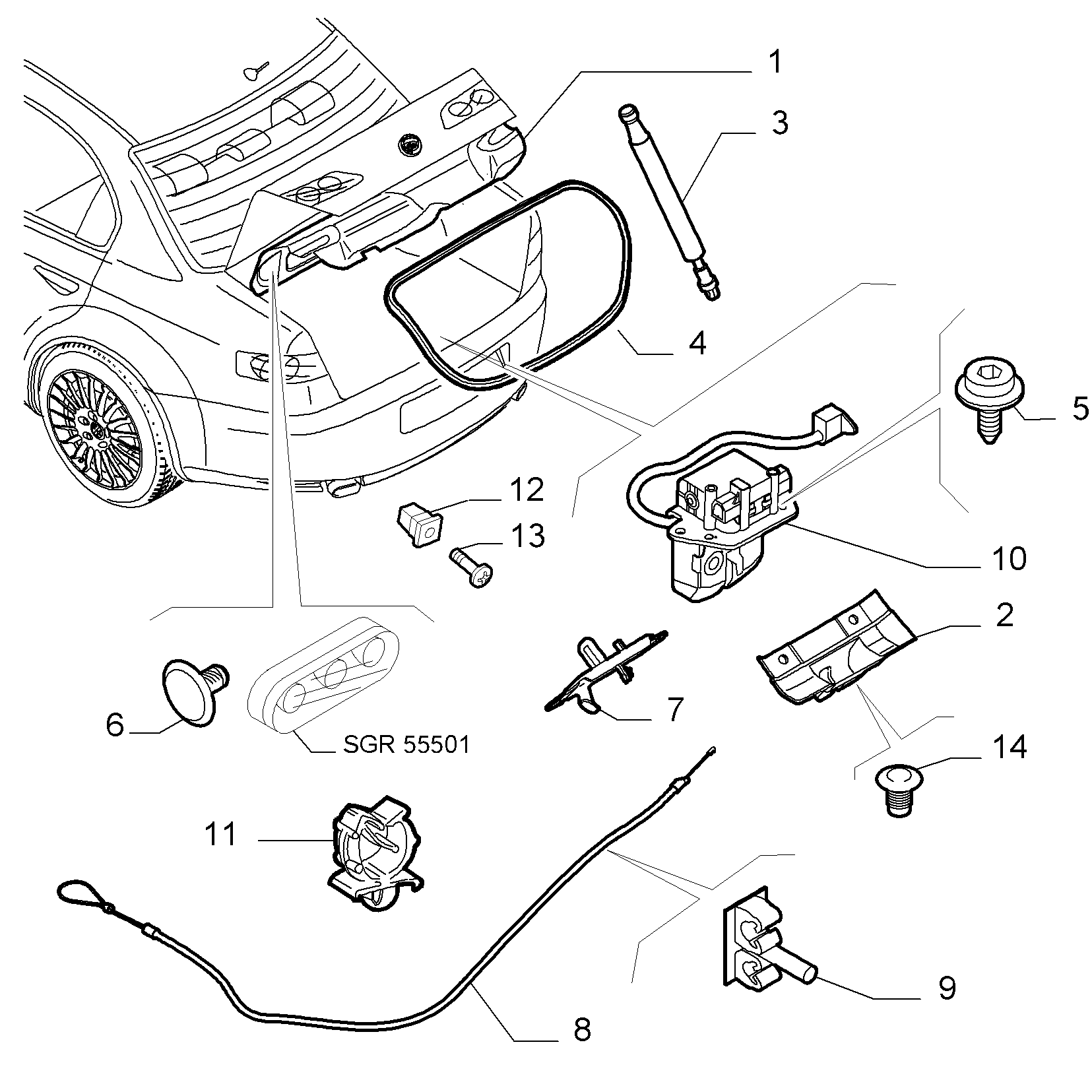 FIAT 60 680 087 - Газовая пружина, упор onlydrive.pro