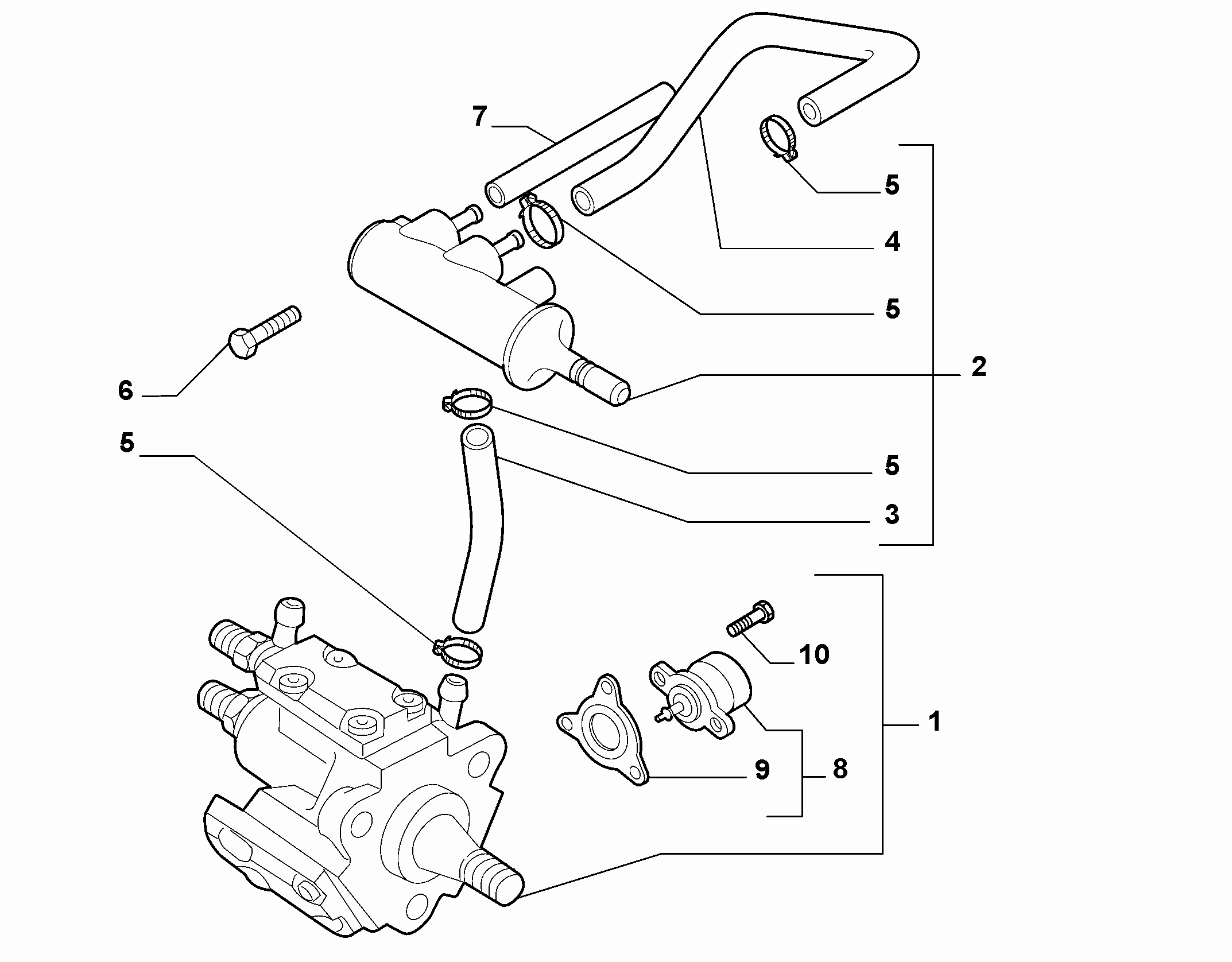 FIAT 55215316 - Hose, fuel overflow onlydrive.pro