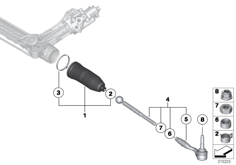 BMW 32 10 6 784 716 - Inner Tie Rod, Axle Joint onlydrive.pro