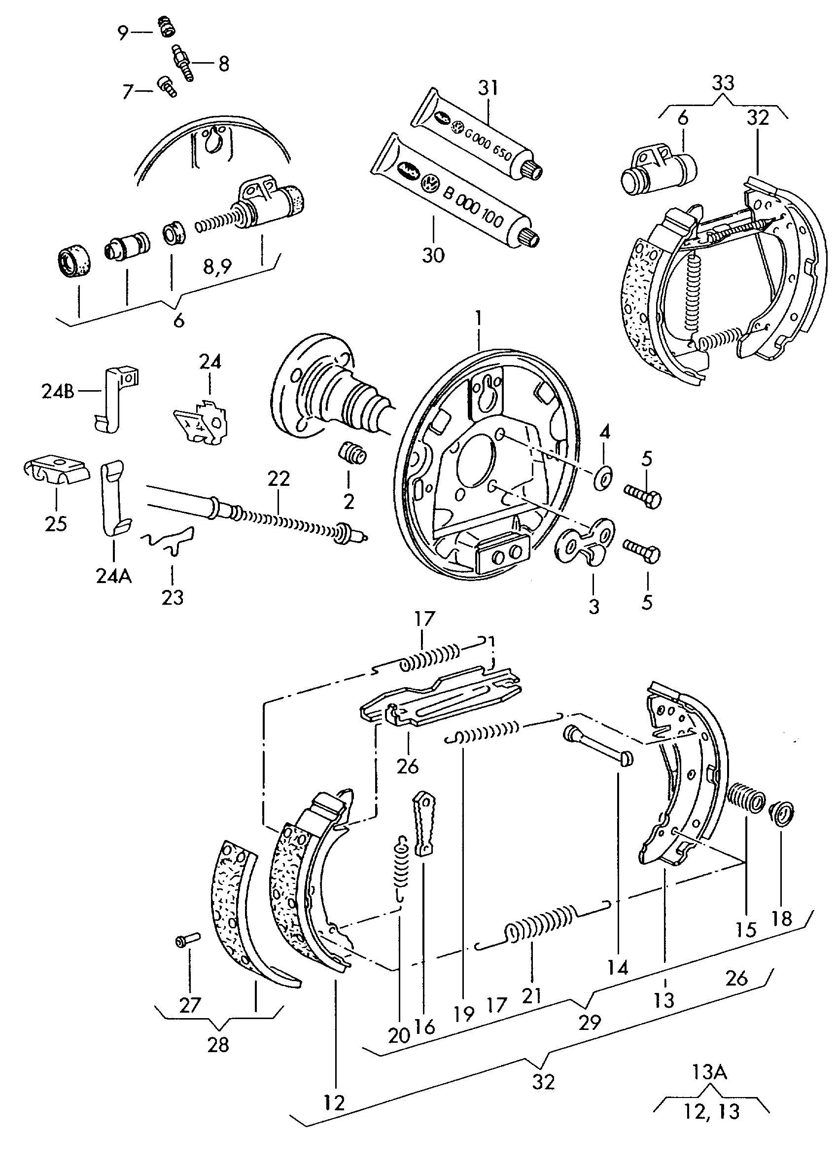 Seat 191 609 525 - Brake Shoe, Drum brakes onlydrive.pro