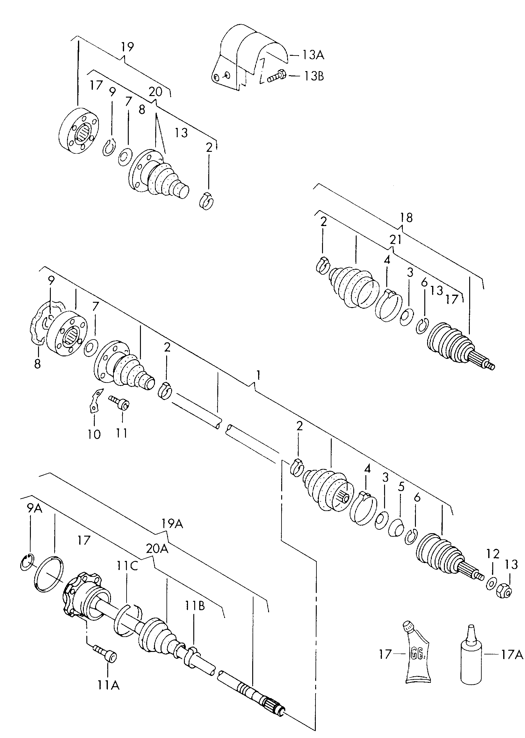 Seat 171 498 103 D - Шарнирный комплект, ШРУС, приводной вал onlydrive.pro