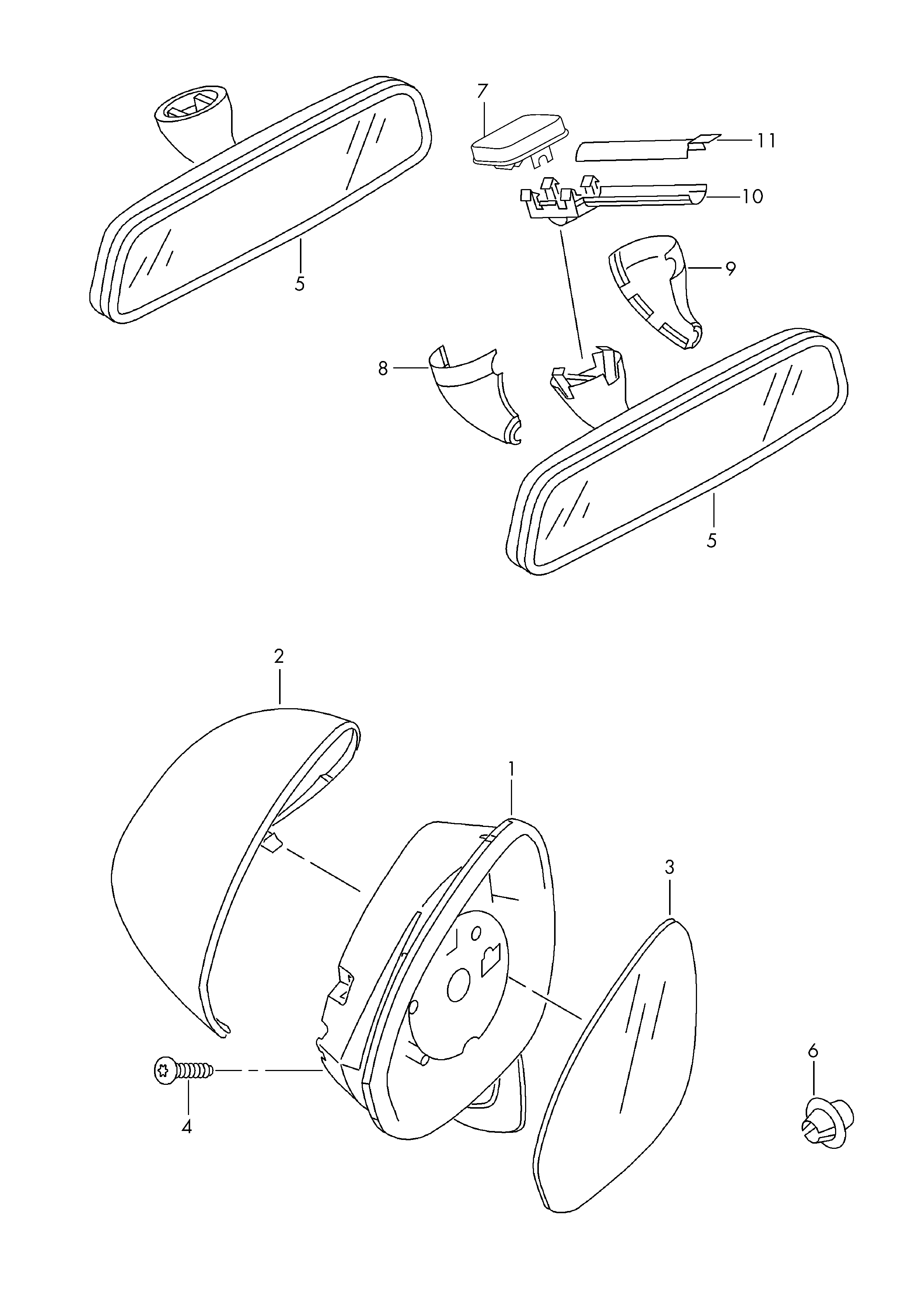 Seat 6J0857521F - Välipeegel onlydrive.pro