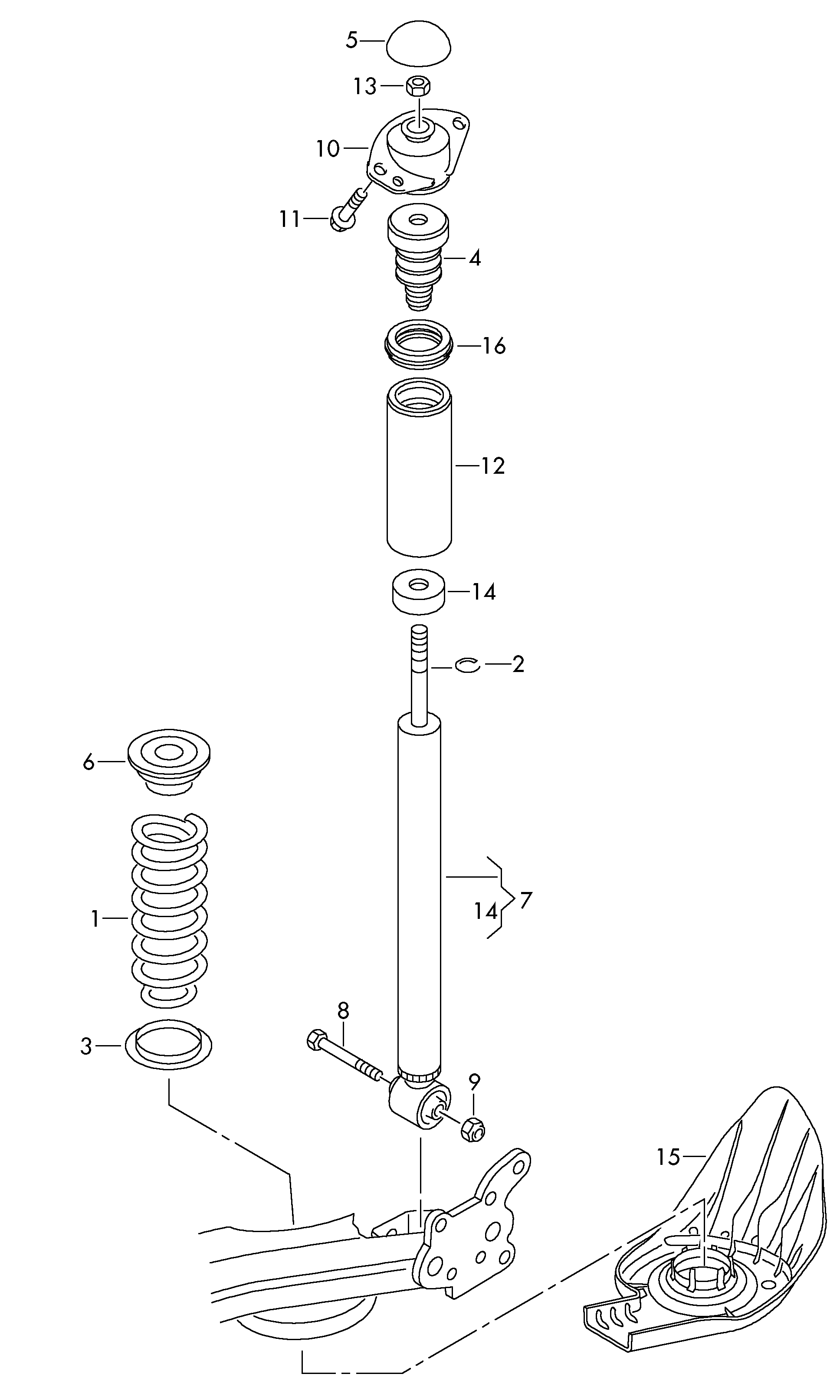 VAG 6R0 513 353B - Top Strut Mounting onlydrive.pro