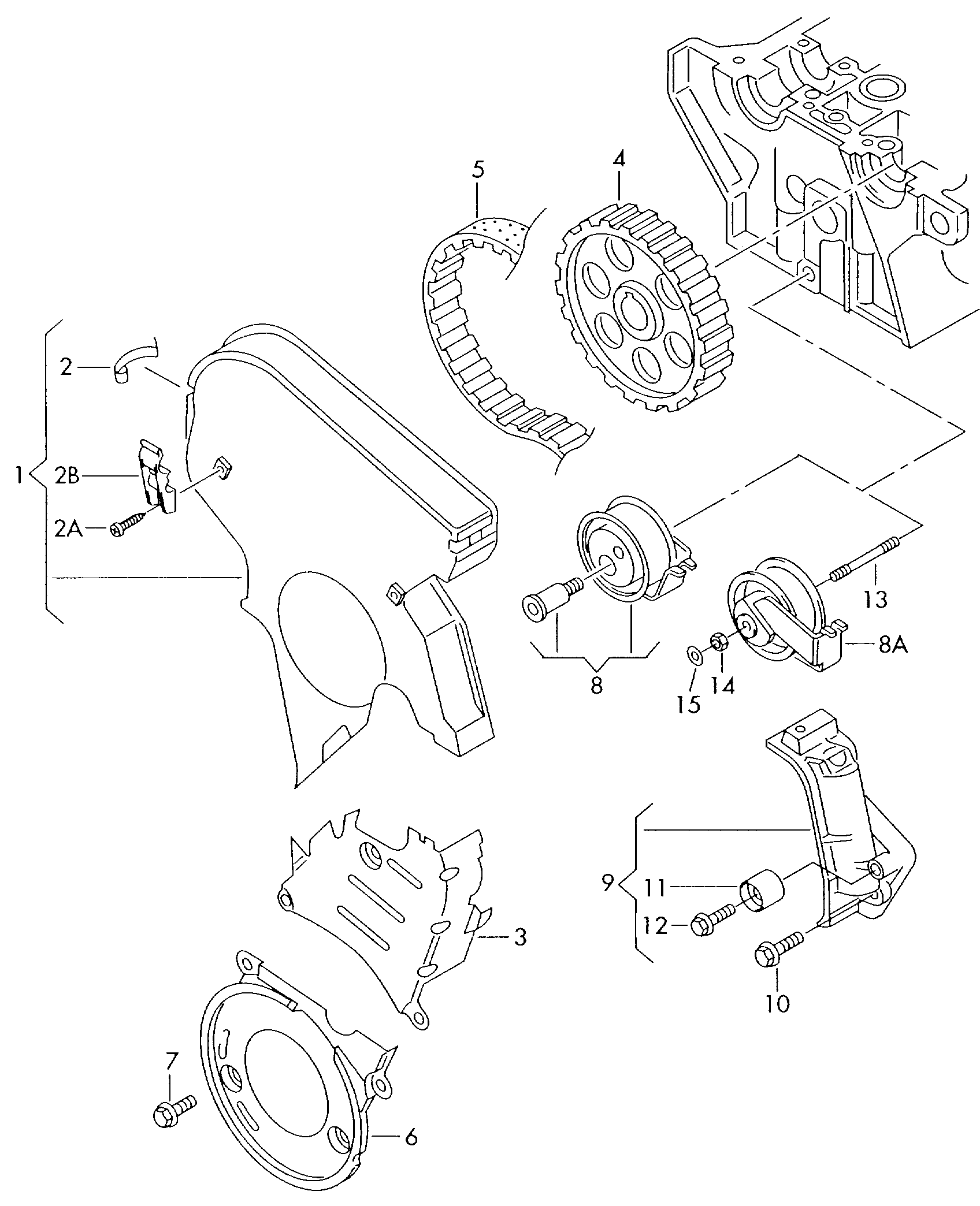 VW 06B 109 243 F - Spriegotājrullītis, Gāzu sadales mehānisma piedziņas siksna onlydrive.pro