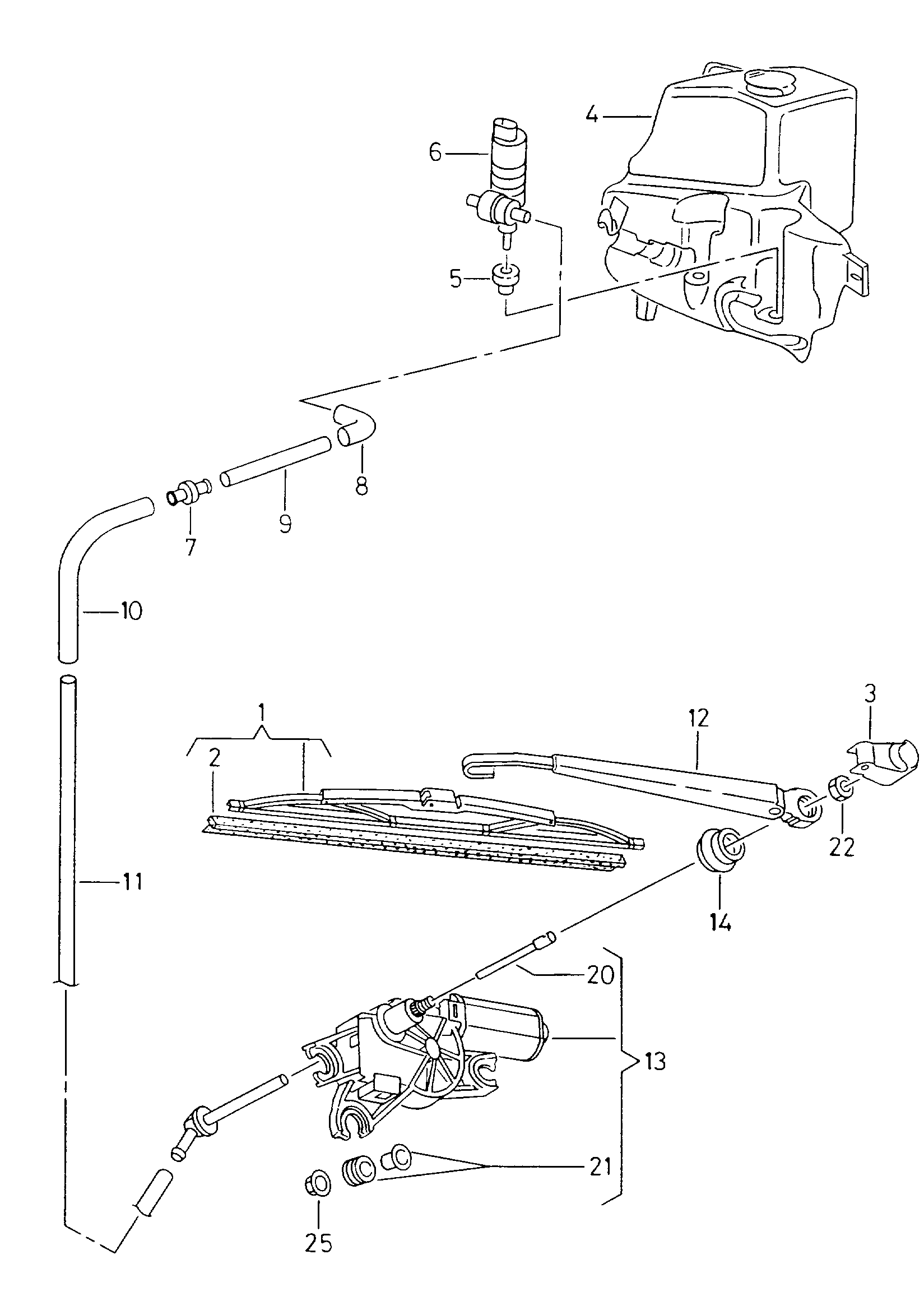 VW 1J6955425C - Wiper and washer system for rear window: 1 pcs. onlydrive.pro