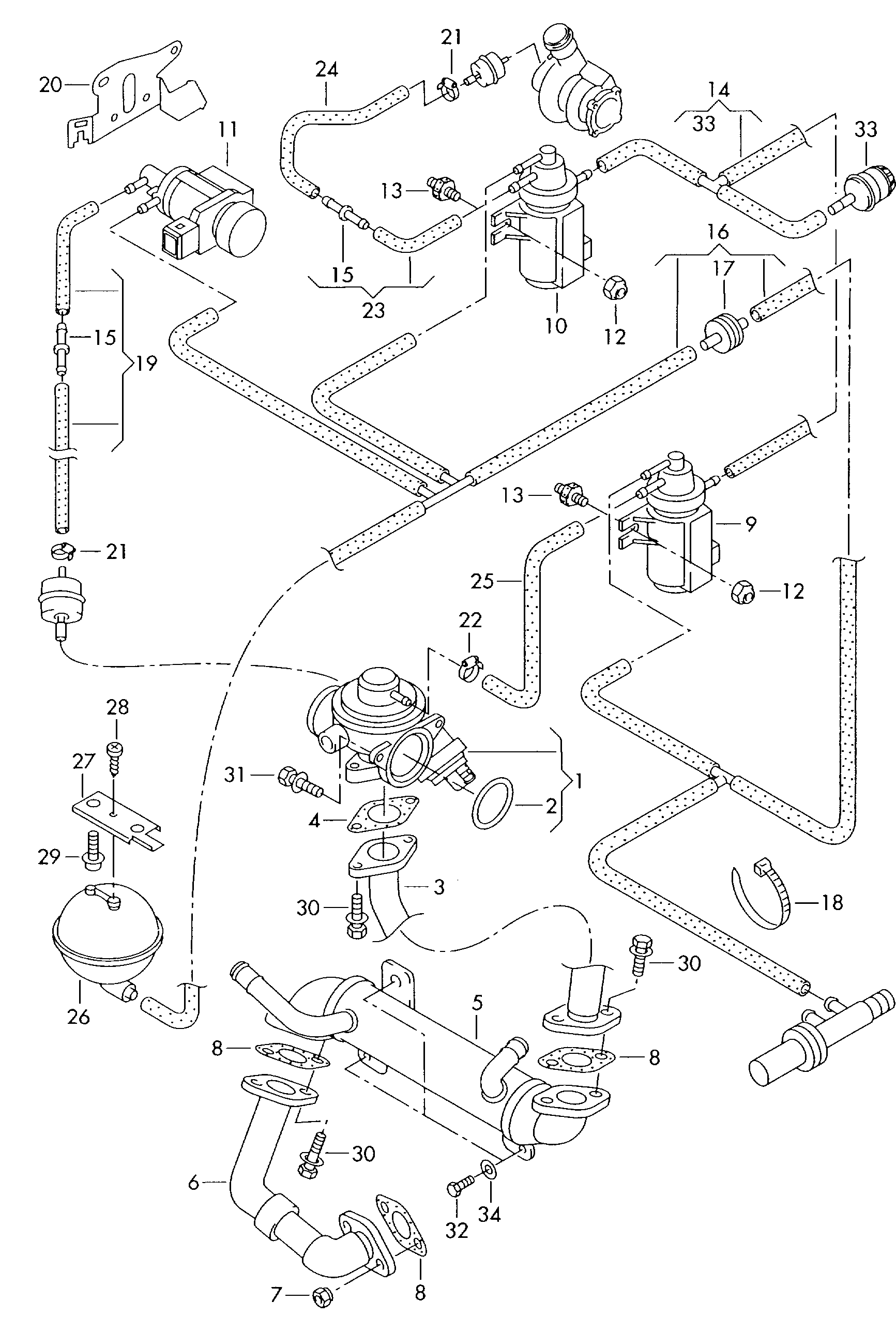 Seat 038131513P - Radiators, Izplūdes gāzu recirkulācija onlydrive.pro