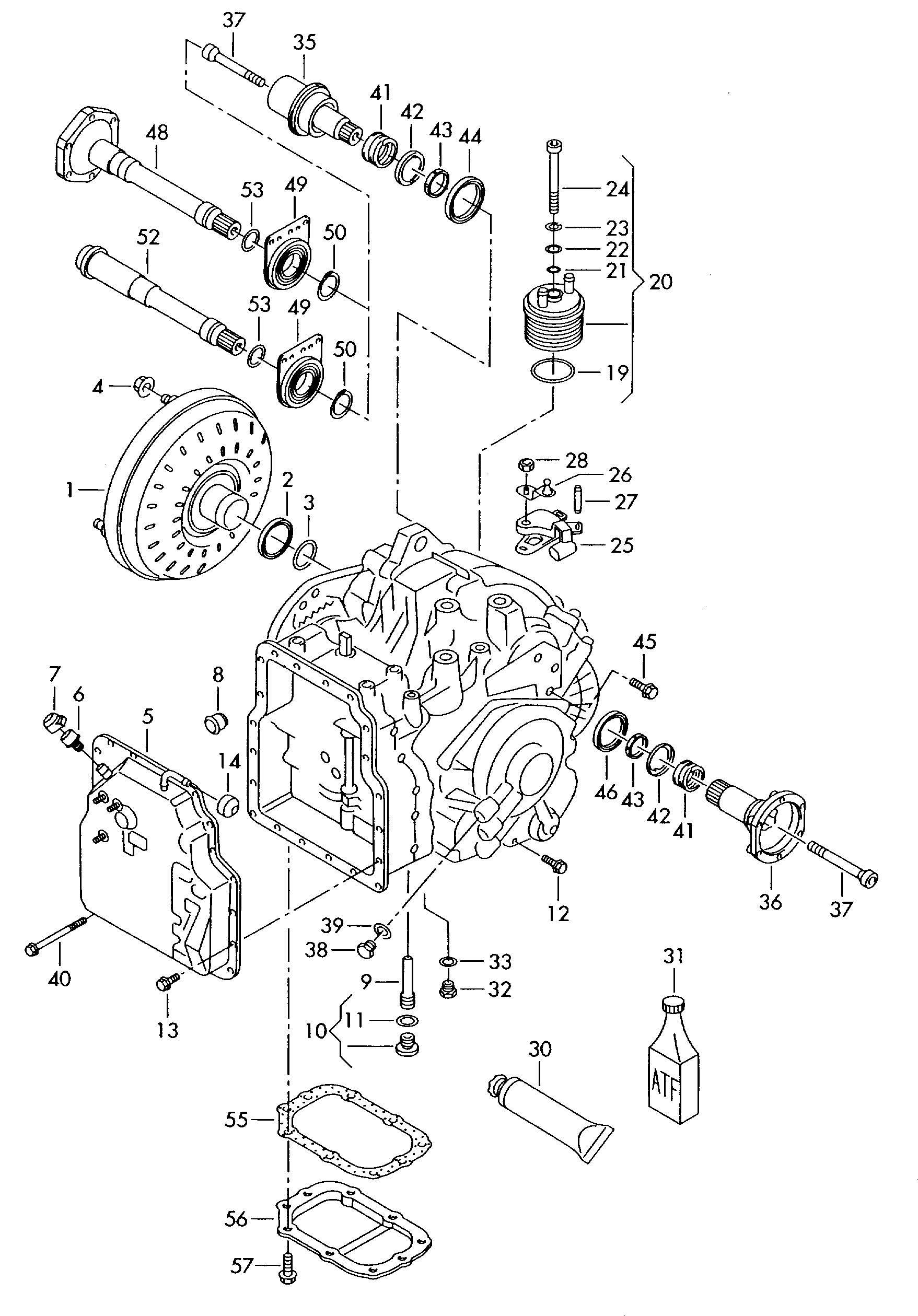 VAG 001 321 243 A - Vārpstas blīvgredzens, Automātiskā pārnesumkārba onlydrive.pro