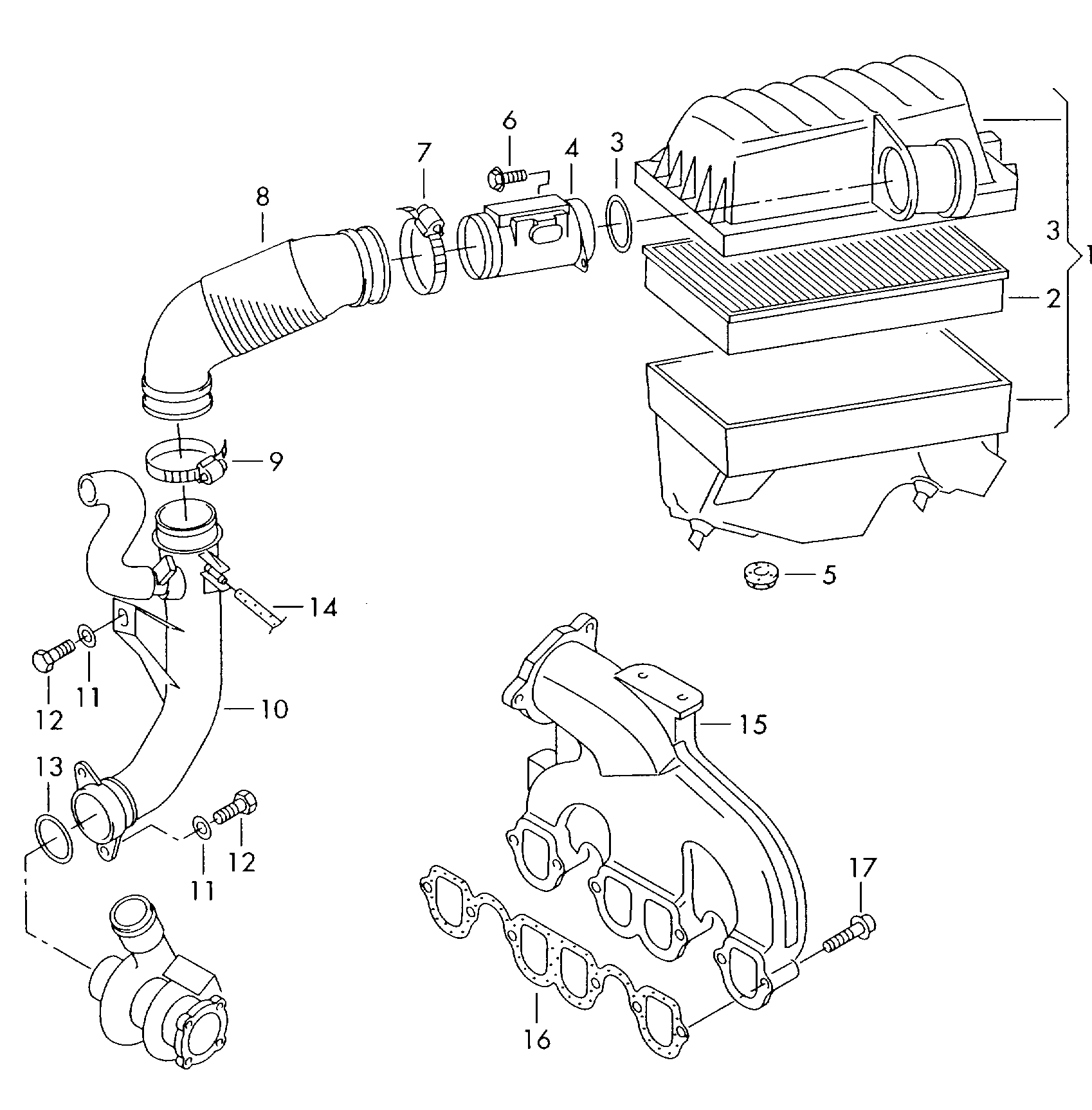 Seat 038 906 461 C - Air Mass Sensor onlydrive.pro