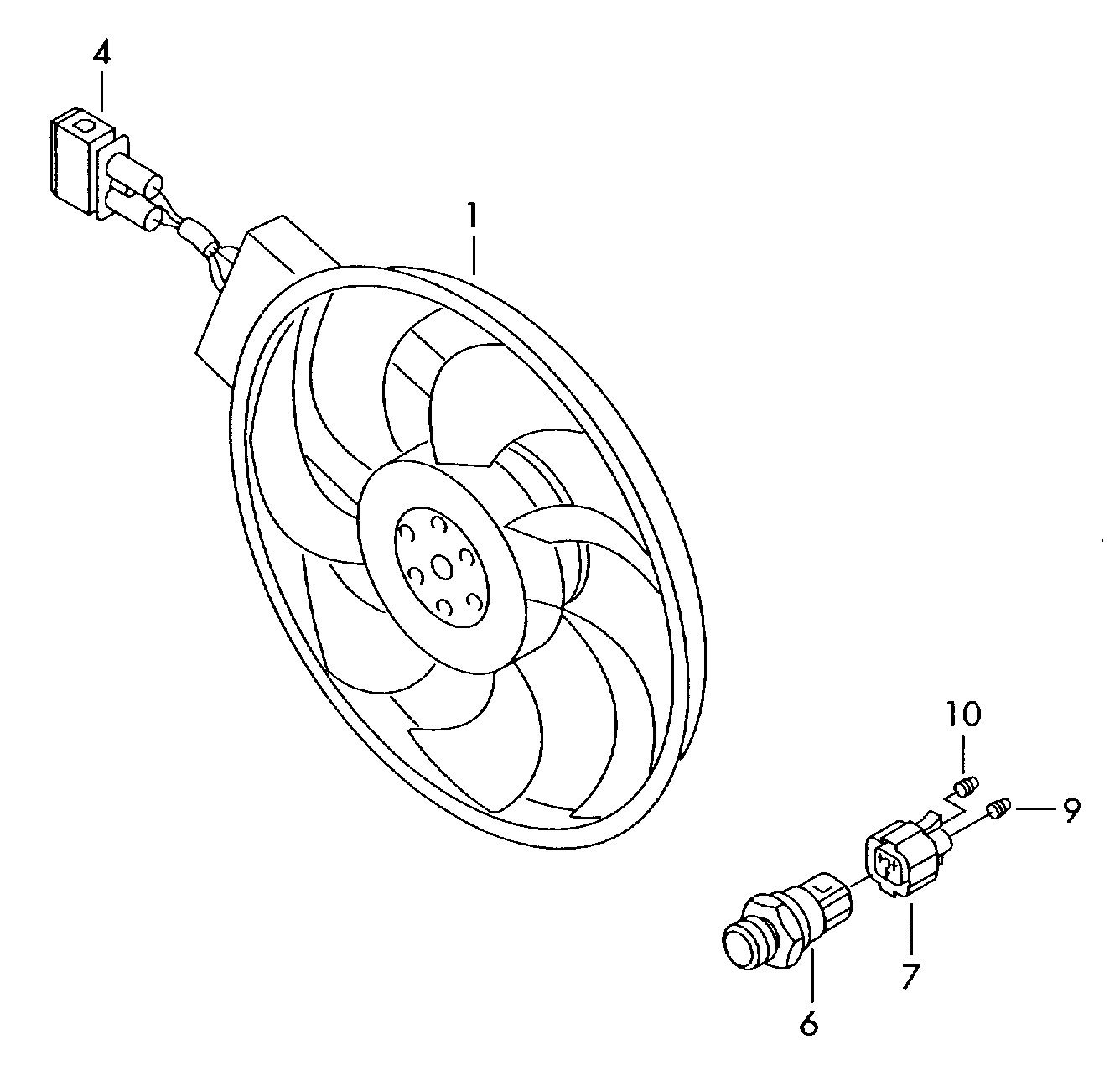 VW 7M3959455A - Ventilators, Motora dzesēšanas sistēma onlydrive.pro