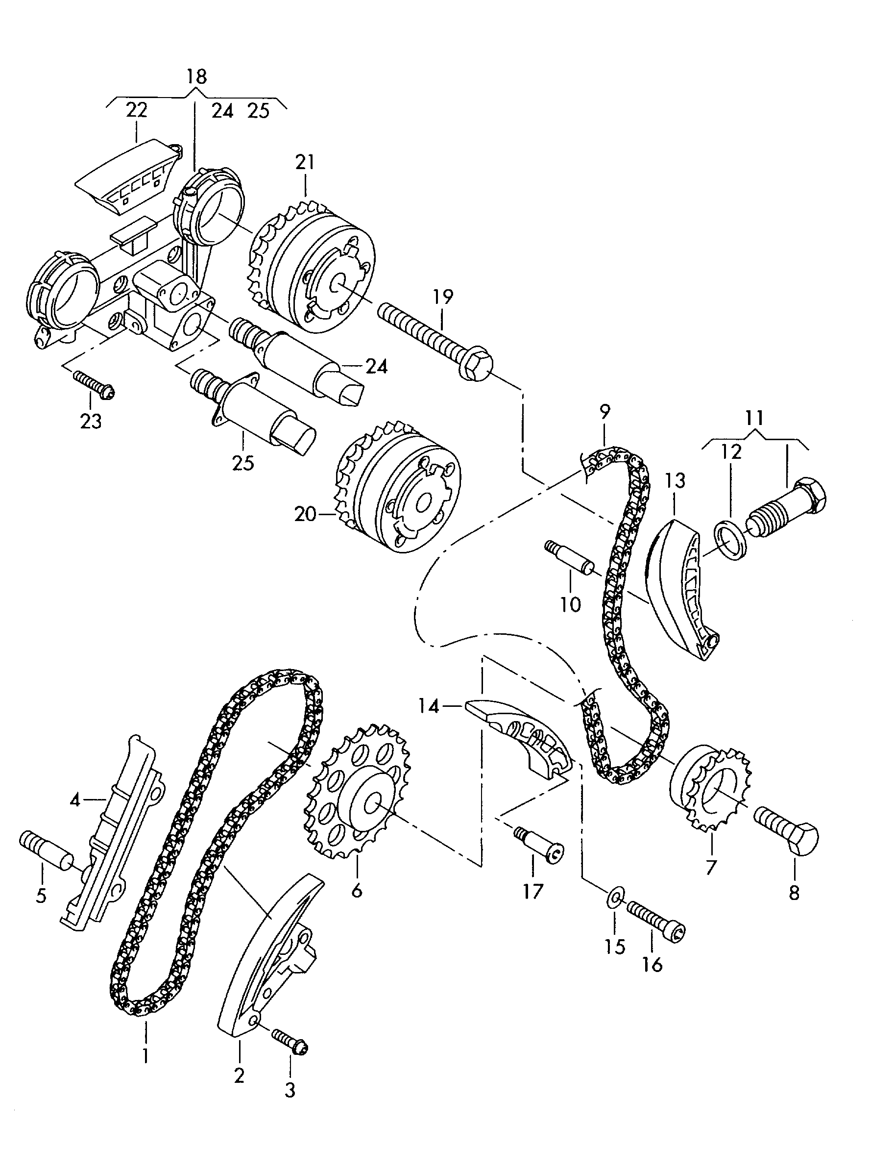 Skoda 021 109 467 - Tensioner, timing chain onlydrive.pro