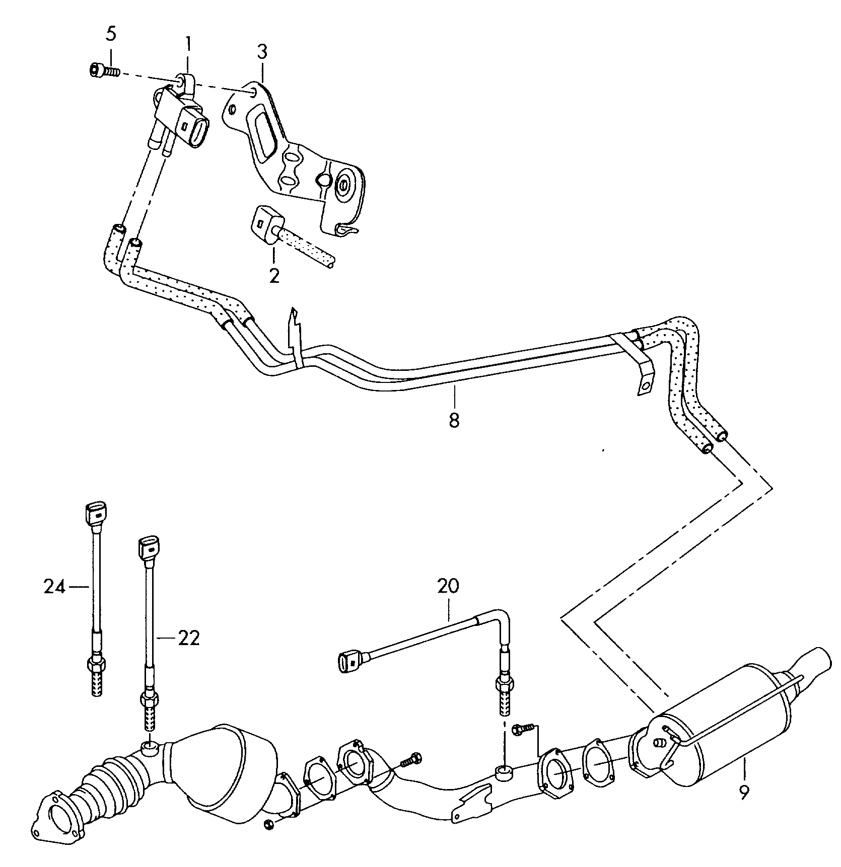 VAG 07Z906051B - Sensor, exhaust pressure onlydrive.pro