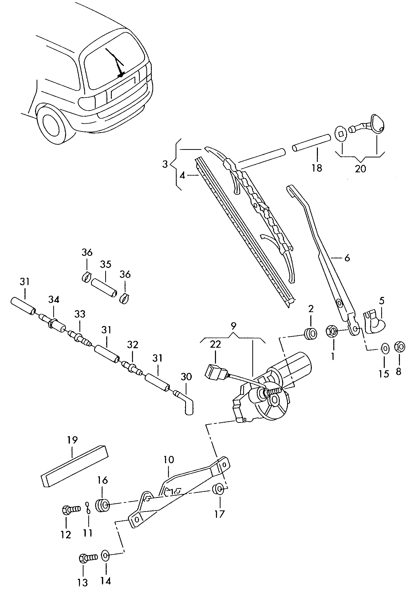 VW 7M3 955 425 D - Klaasipuhastaja kumm onlydrive.pro