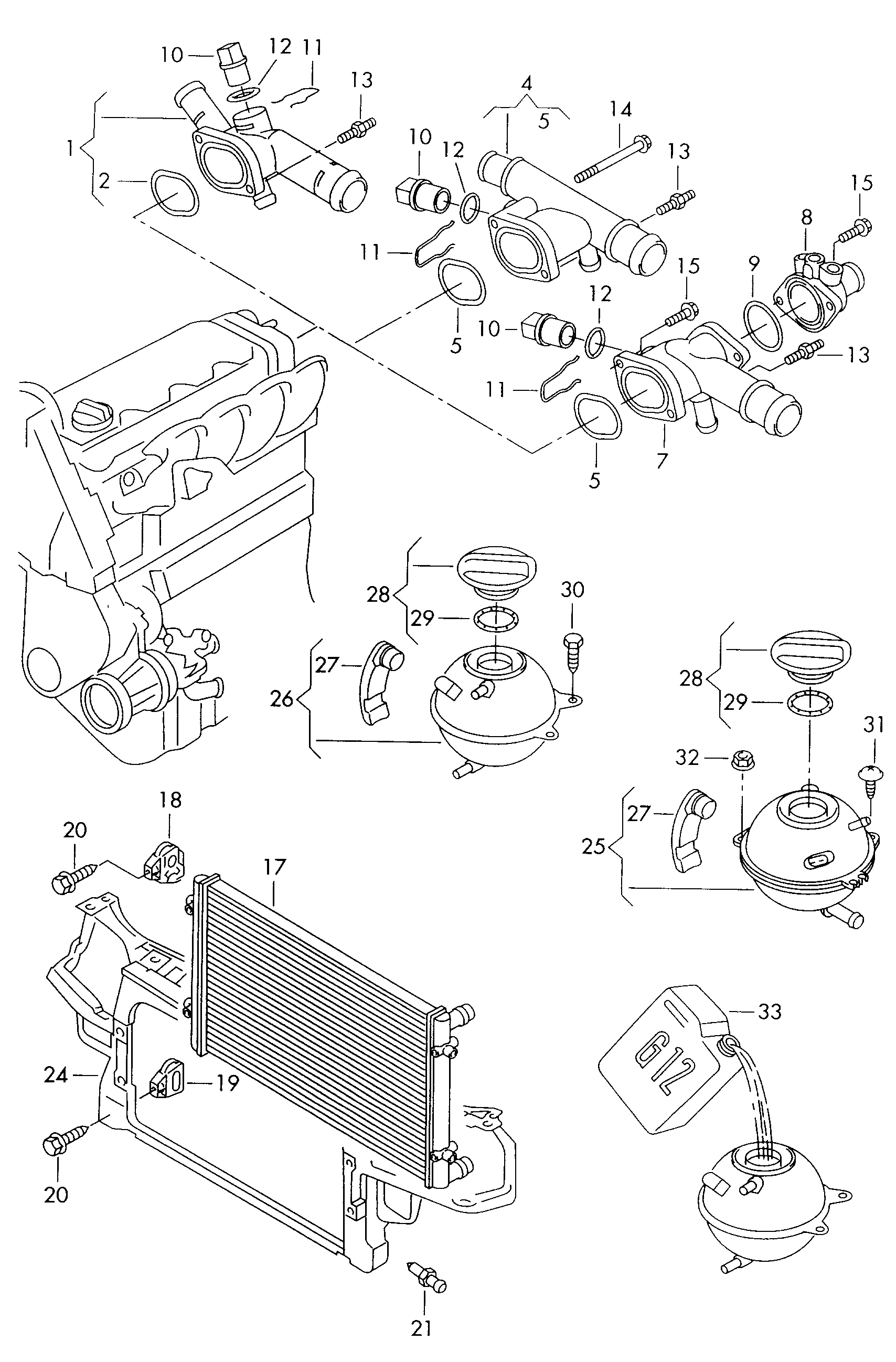 Seat 6Q0 121 253 R - Radiators, Motora dzesēšanas sistēma onlydrive.pro