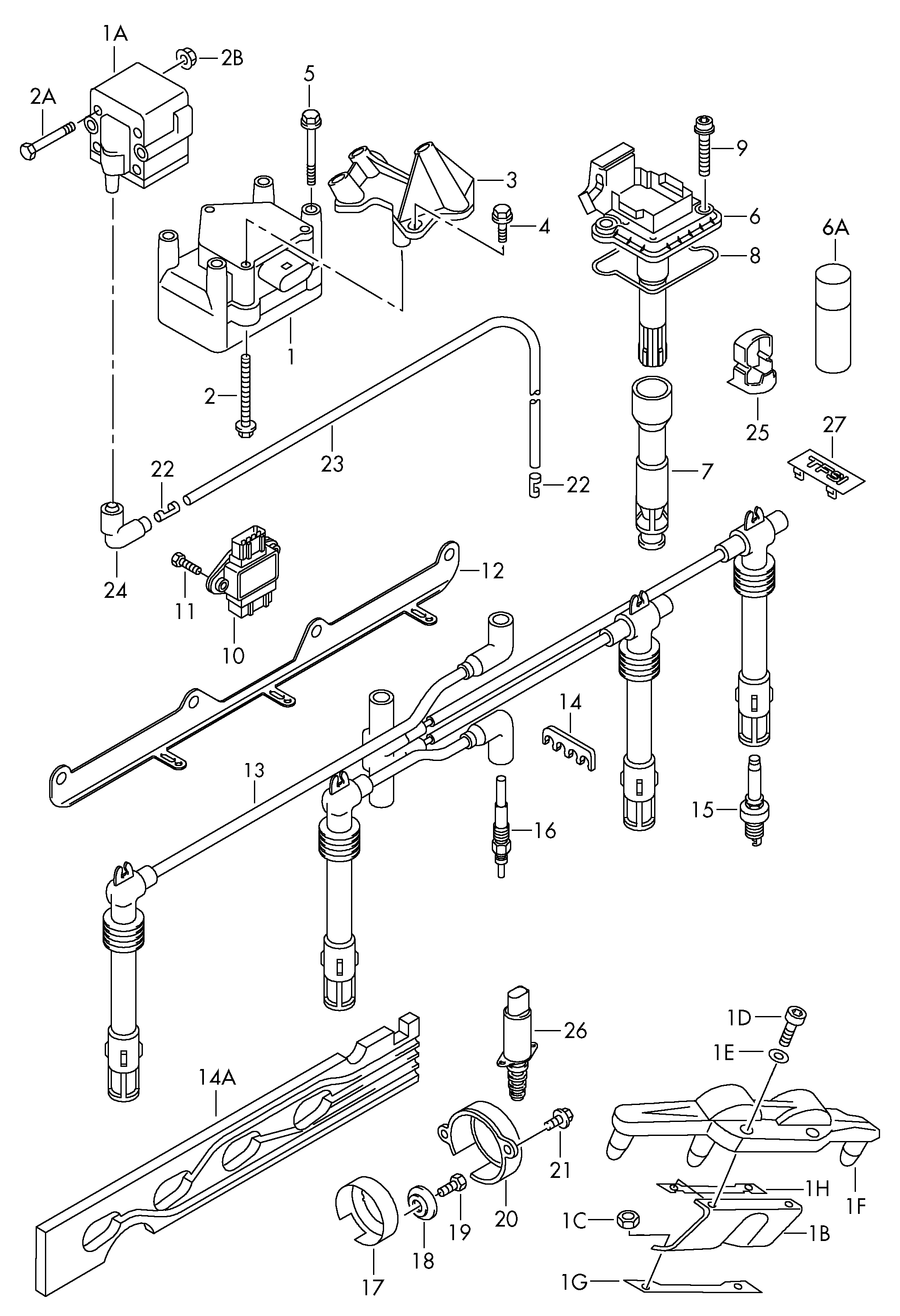 Seat 06A 905 409 L - Sytytysjohtosarja onlydrive.pro