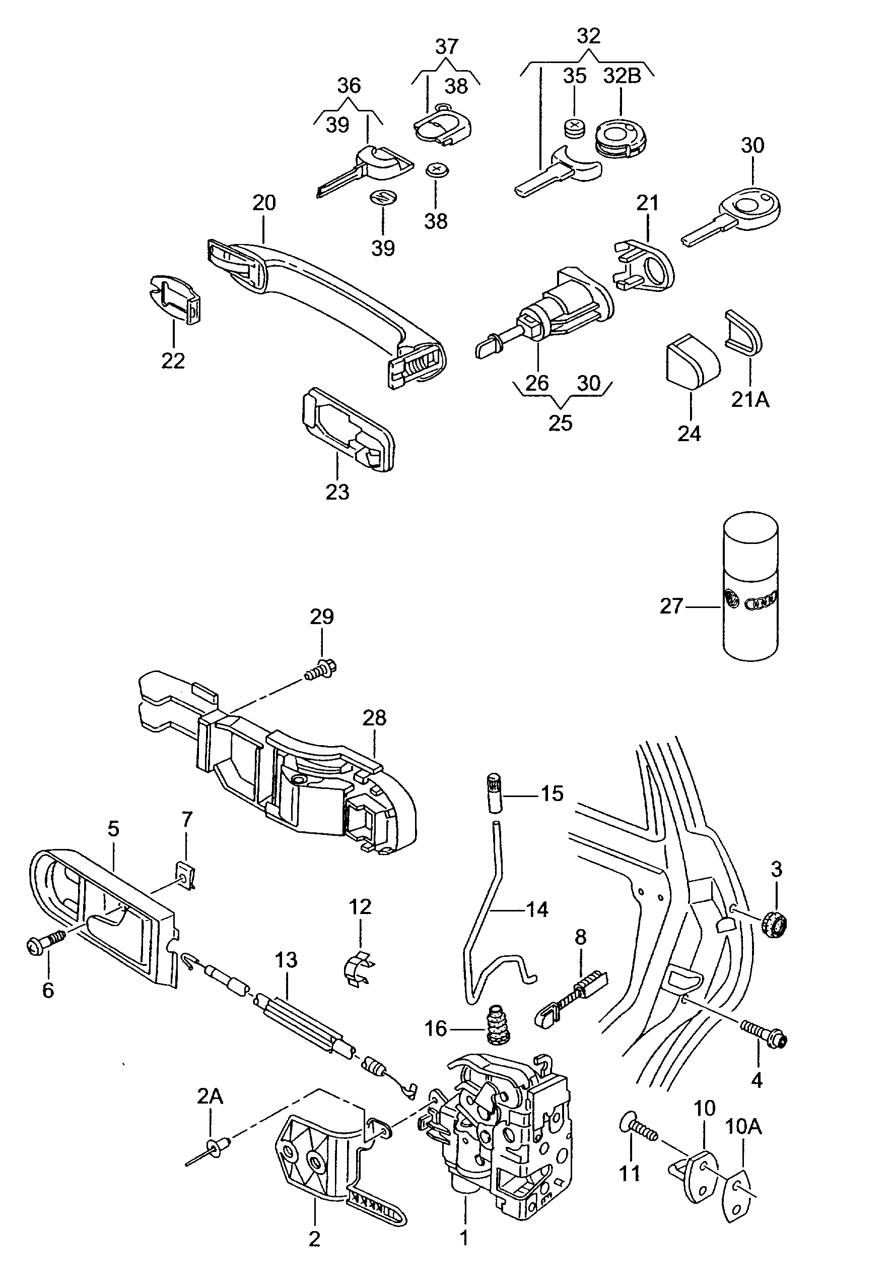 VAG 3B0 837 207 G - Door Handle onlydrive.pro