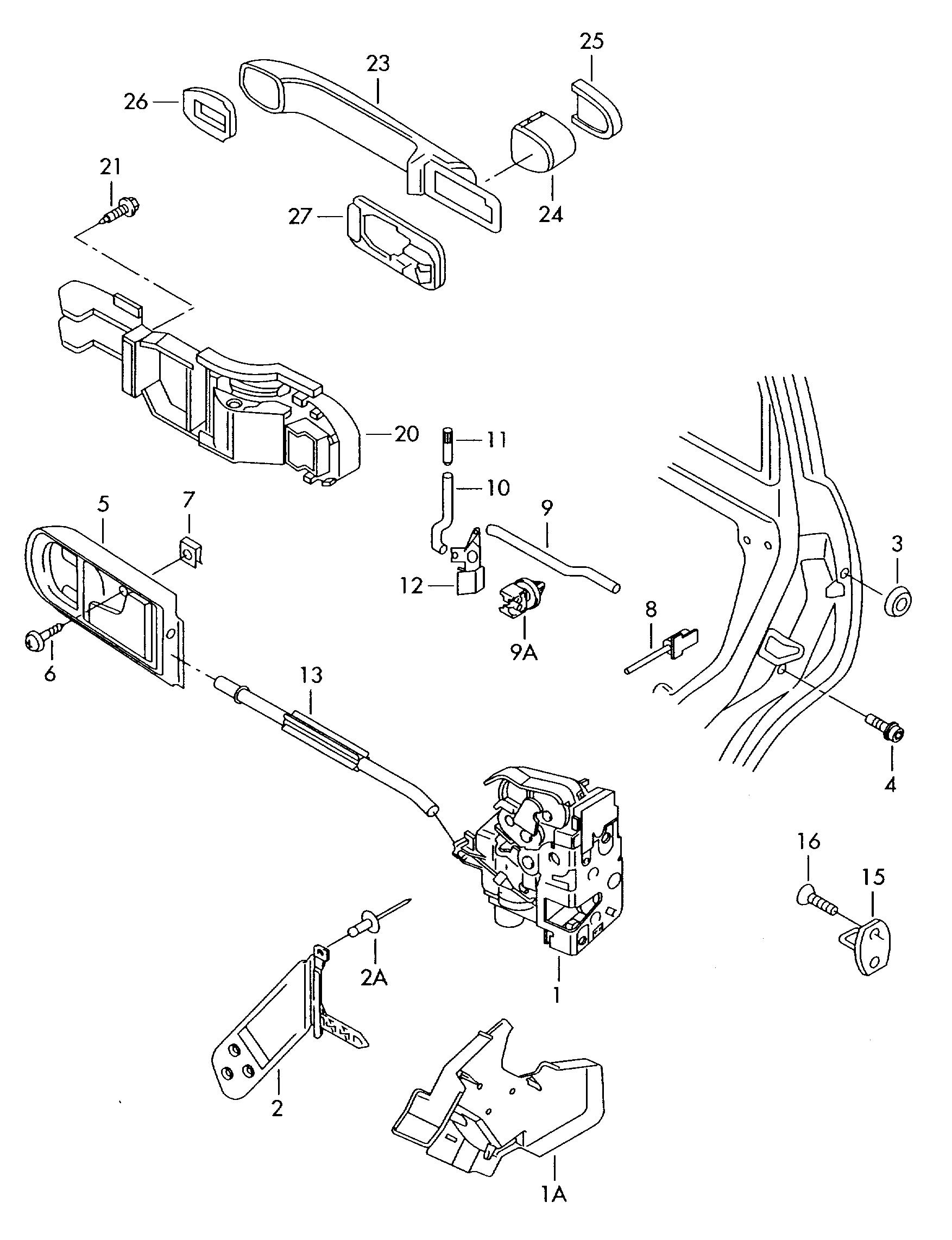 Seat 3B4839015AG - Ukselukk onlydrive.pro