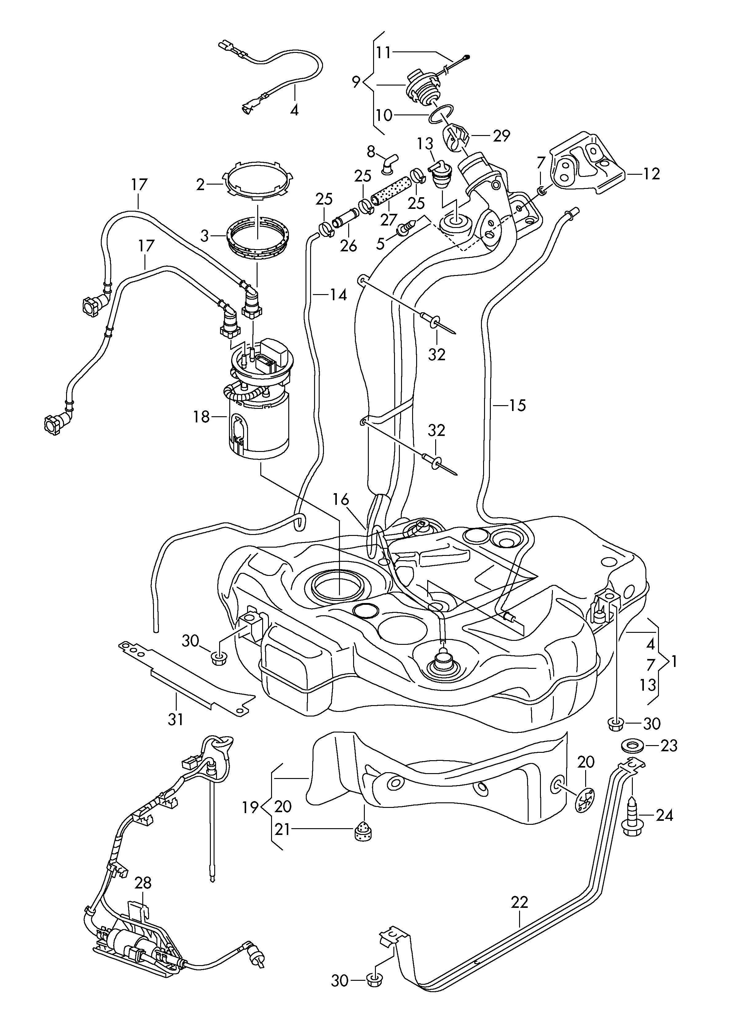 VW 1J0 201 550 BF - Sealing Cap, fuel tank onlydrive.pro