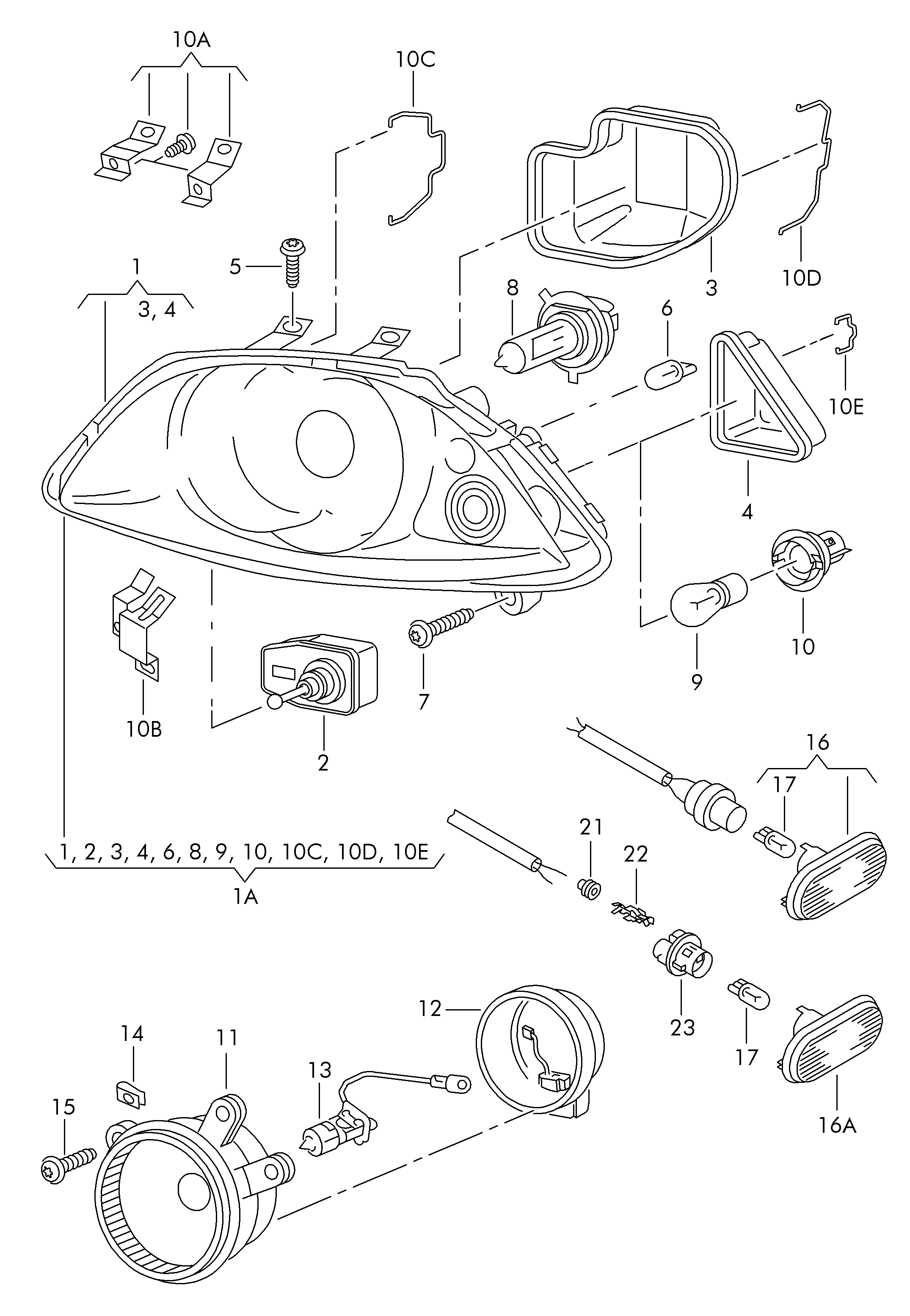 Seat 1J0 941 295 B - Регулятор, регулировка угла наклона фар onlydrive.pro