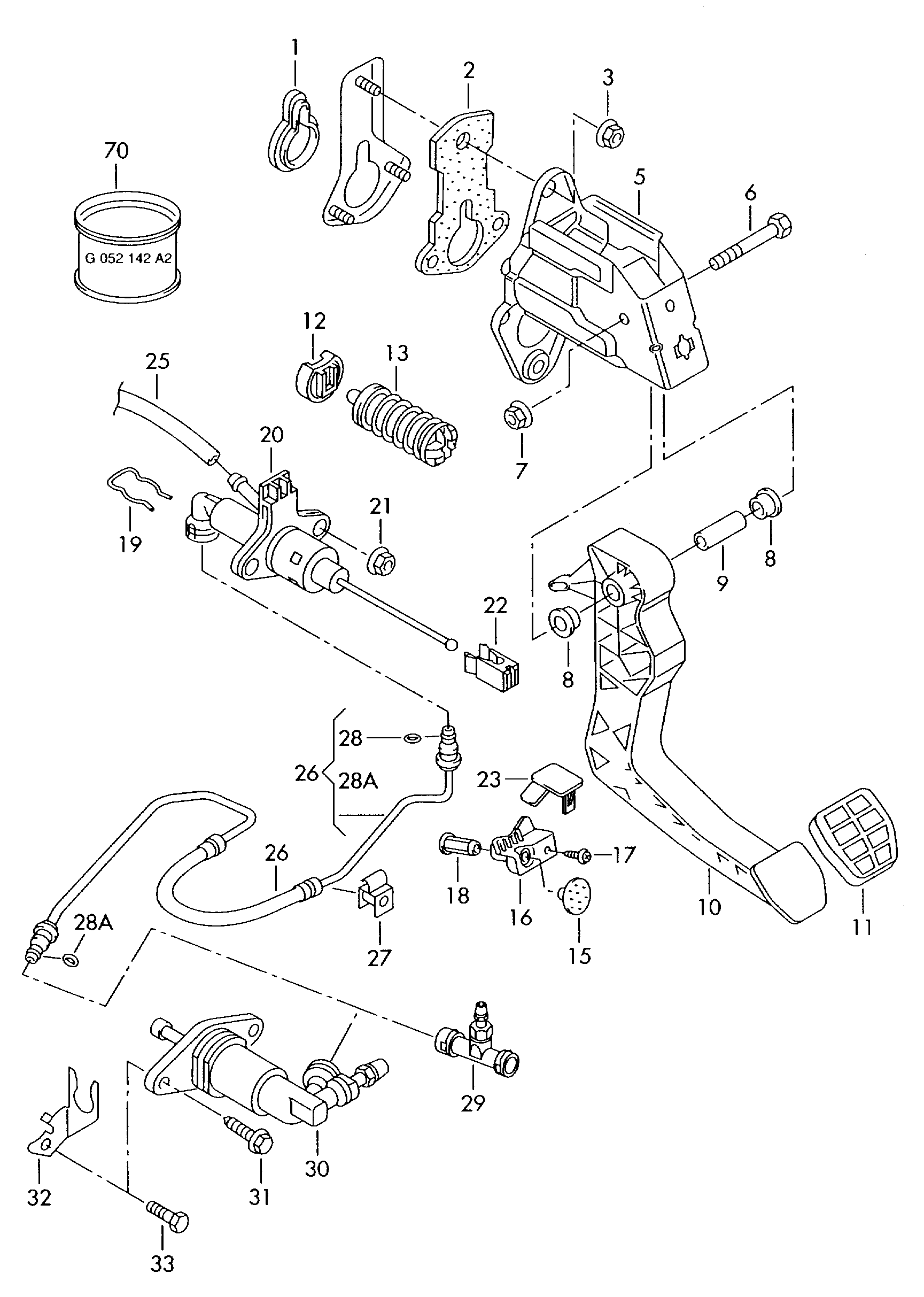 VAG 6Q0 721 388F - Master Cylinder, clutch onlydrive.pro