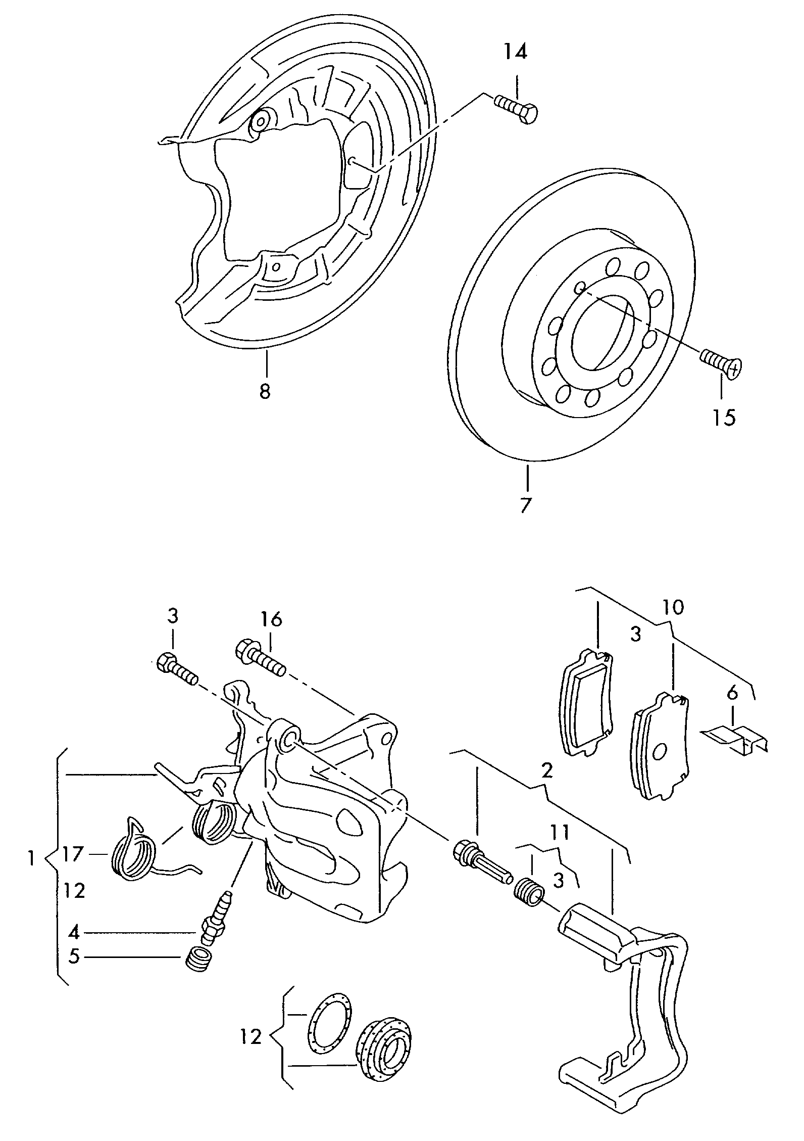 Skoda 1K0615425D - Juhthülsikomplekt,pidurisadul onlydrive.pro