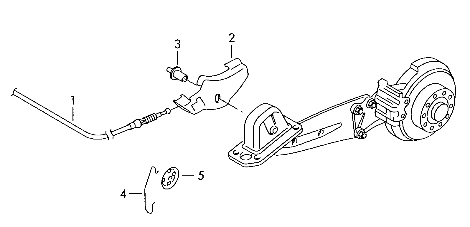 VW 1K0 609 721 T - Тросик, cтояночный тормоз onlydrive.pro