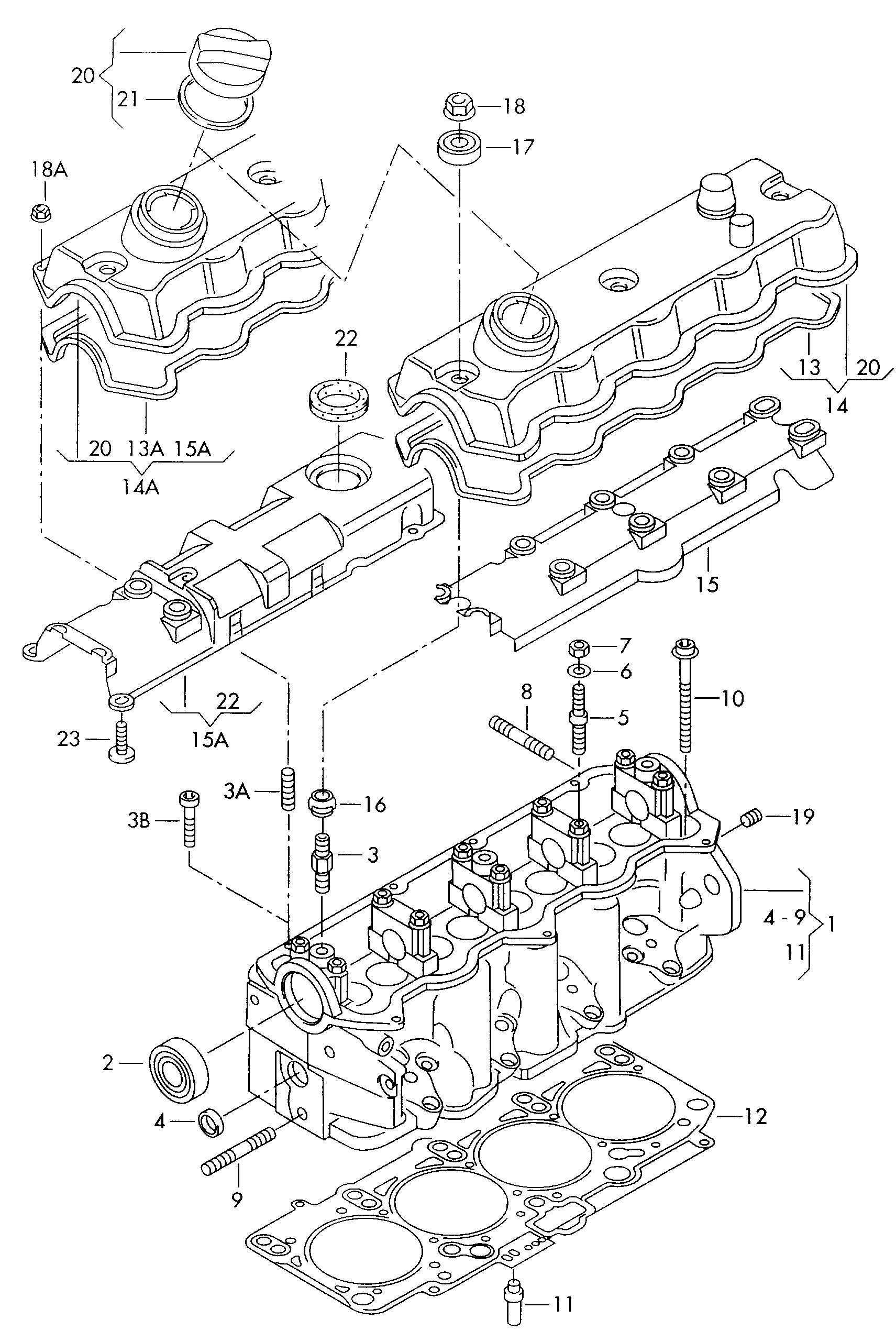 VAG 038 103 383 H - Gasket, cylinder head onlydrive.pro