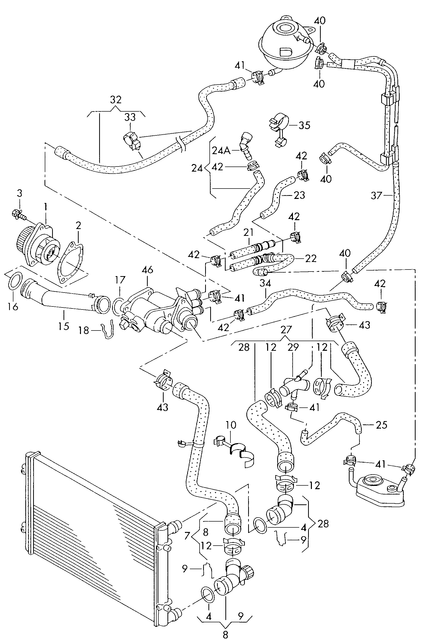 Seat 030 121 043 D - Gasket, water pump onlydrive.pro