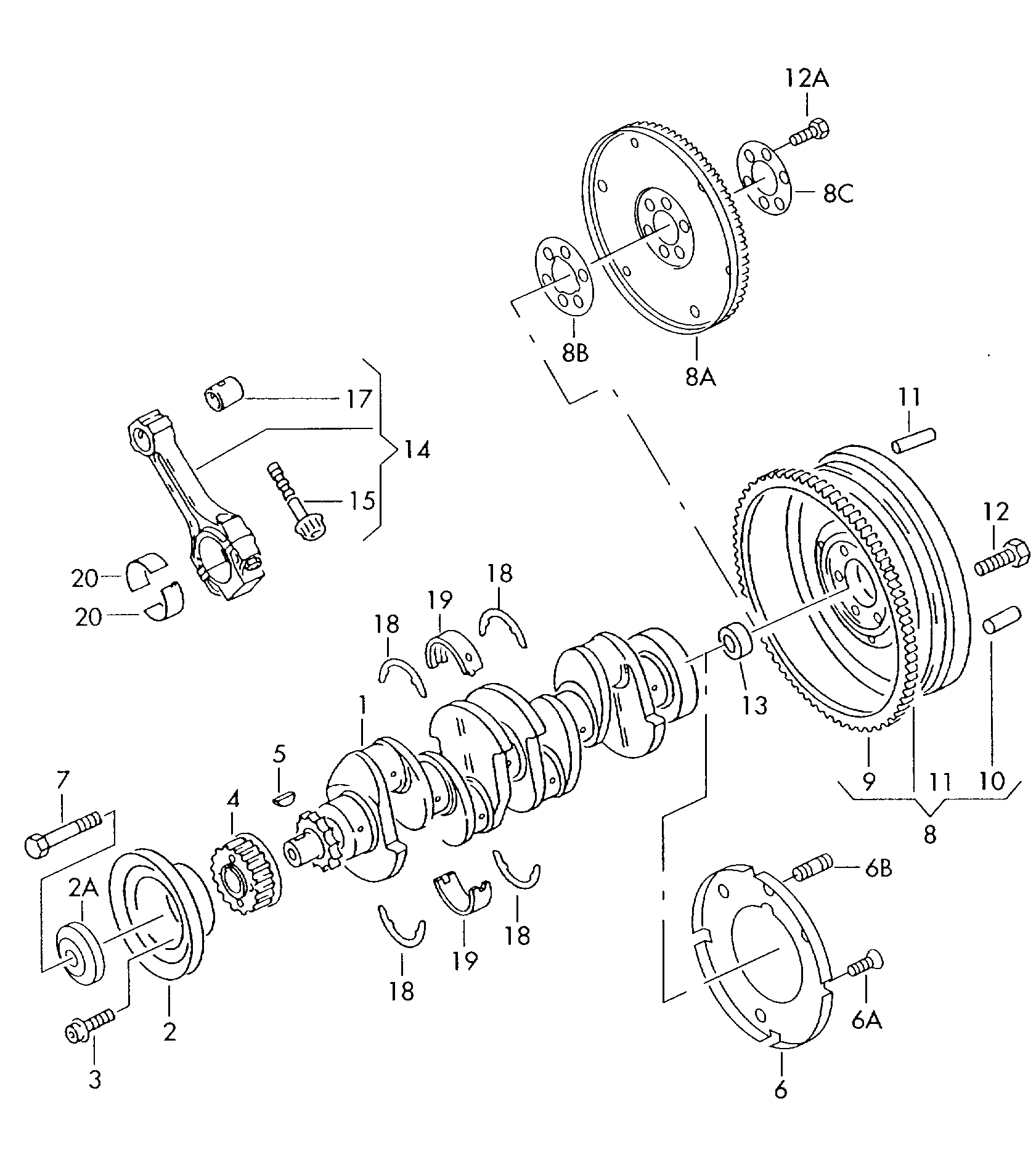 VW 036 105 701 B - Комплект шатунных вкладышей onlydrive.pro