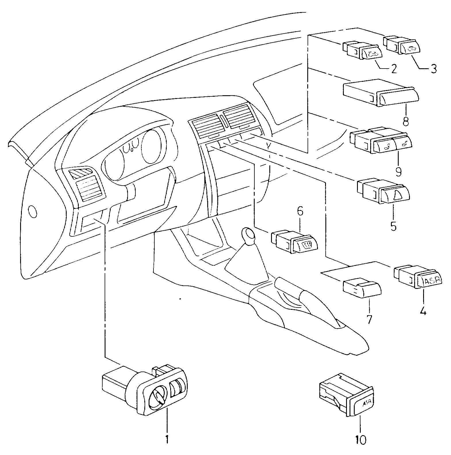 VAG 6K0 953 235 - Hazard Light Switch onlydrive.pro