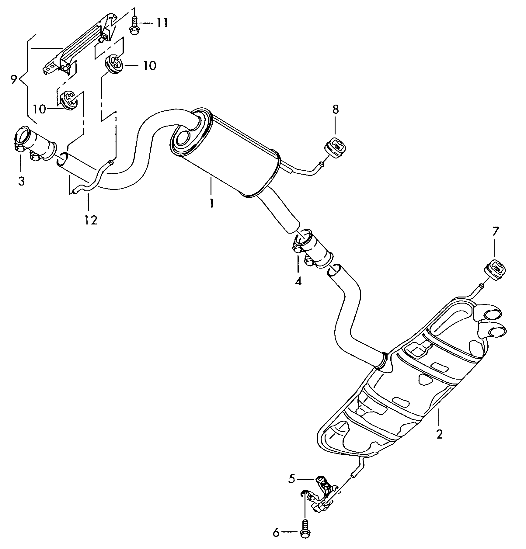 Seat 1K0 253 147 C - Кронштейн, втулка, система выпуска ОГ onlydrive.pro