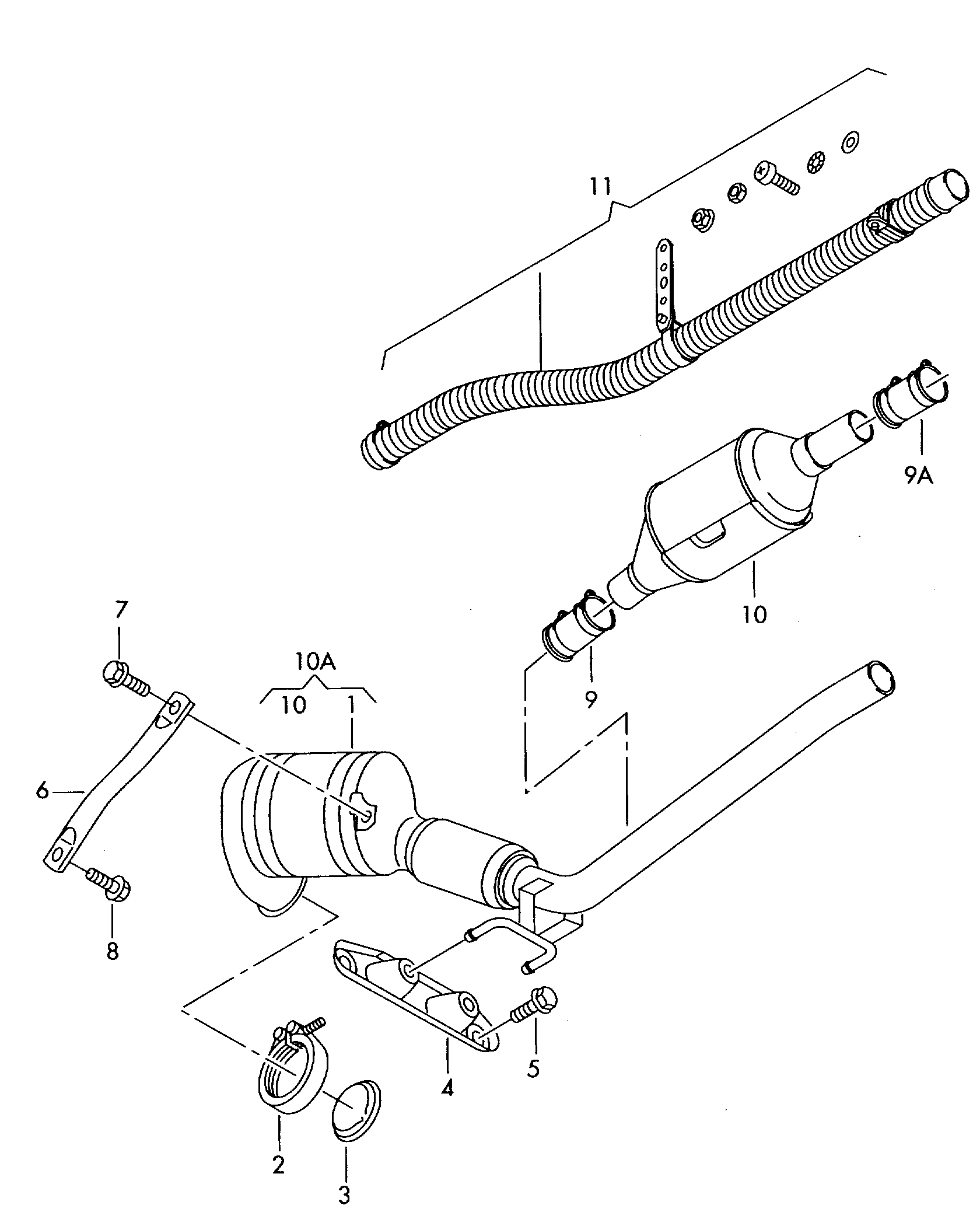 VW 1K0 253 144 AD - Holding Bracket, silencer onlydrive.pro