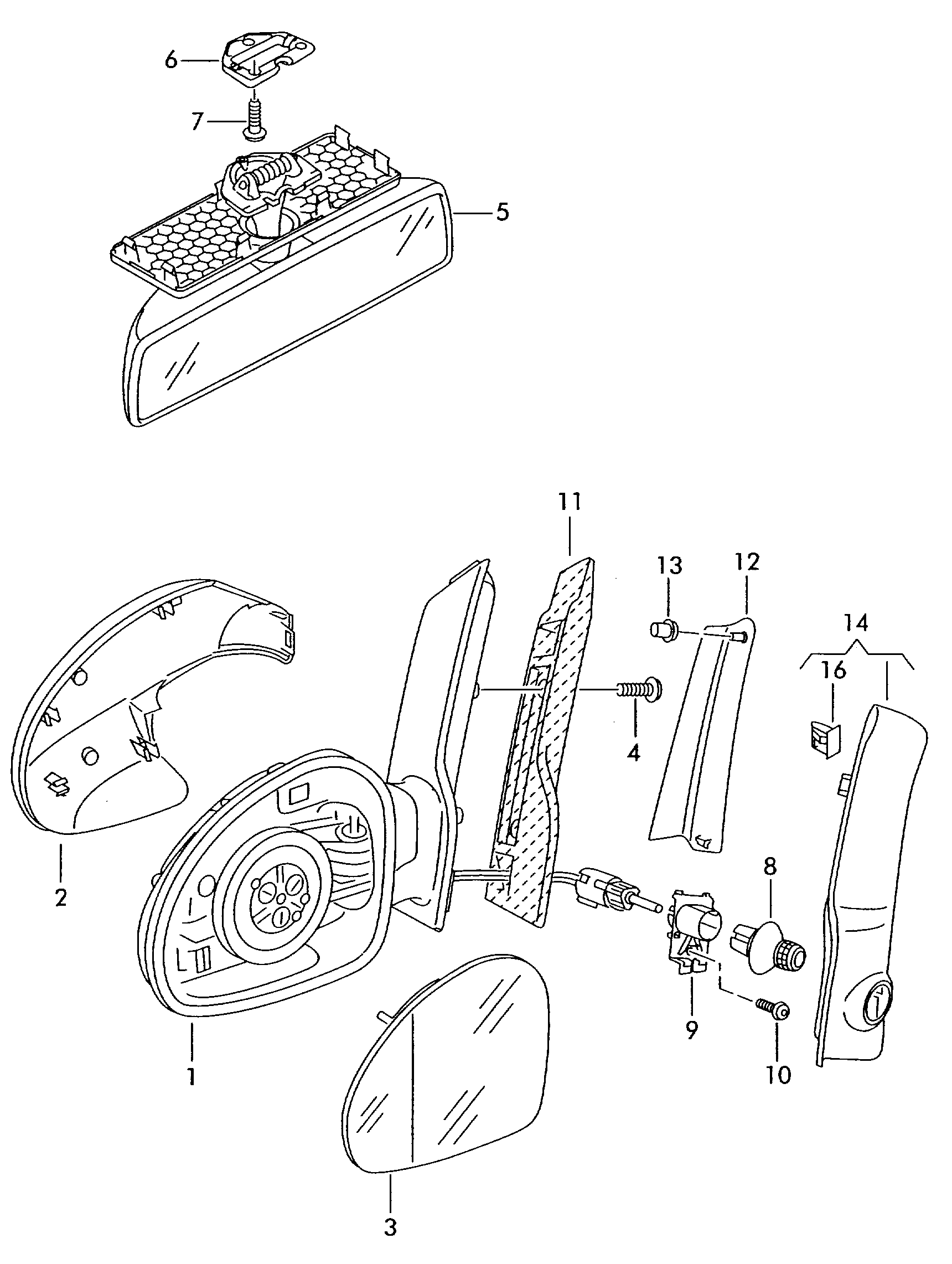 VAG 6L1857521 - Ārējais atpakaļskata spogulis onlydrive.pro