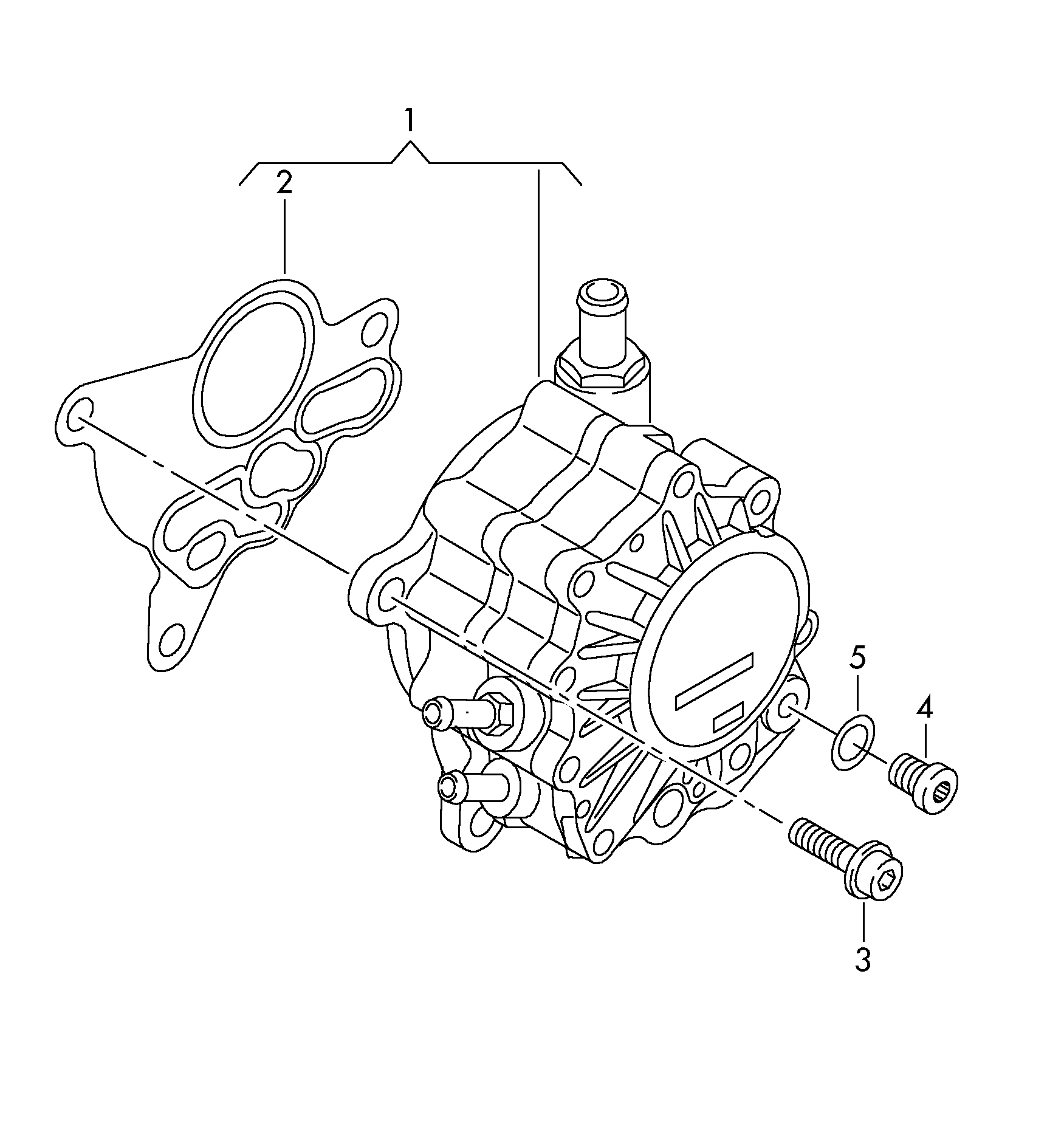 Skoda 03G 145 215 - Gasket, vacuum pump onlydrive.pro