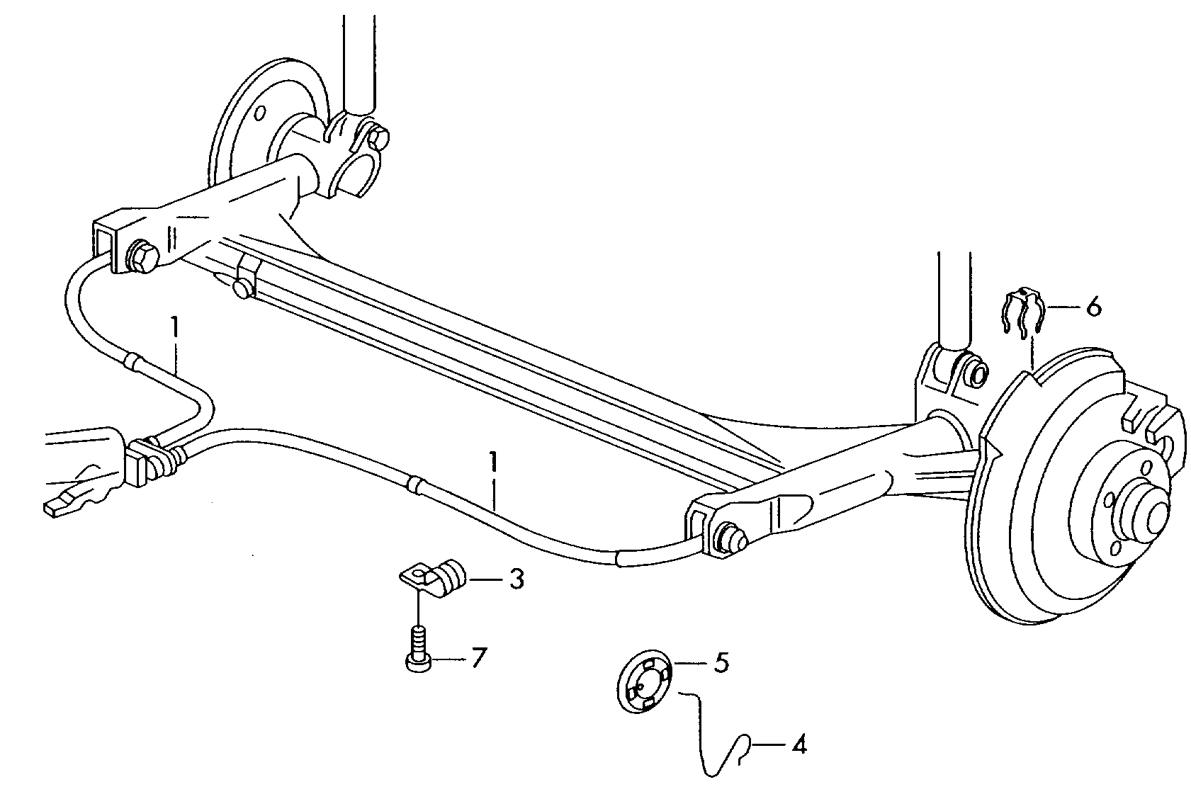 VW 1K0 609 721 Q - Trose, Stāvbremžu sistēma onlydrive.pro