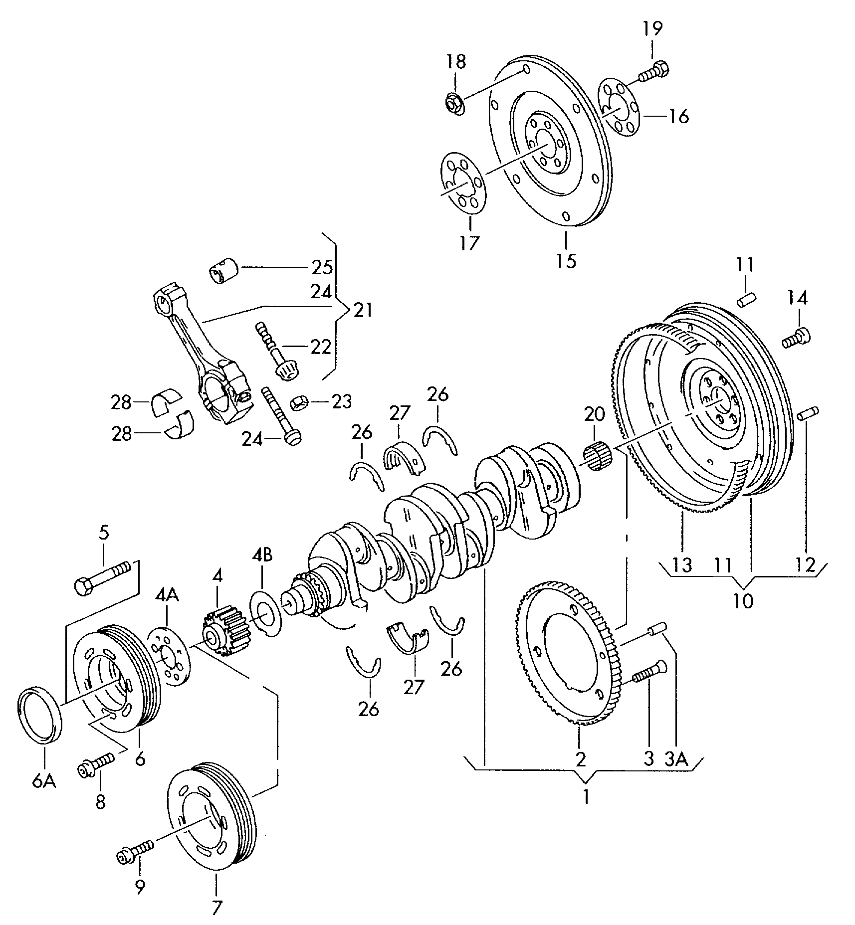 Seat 04L 105 243 - Hihnapyörä, kampiakseli onlydrive.pro