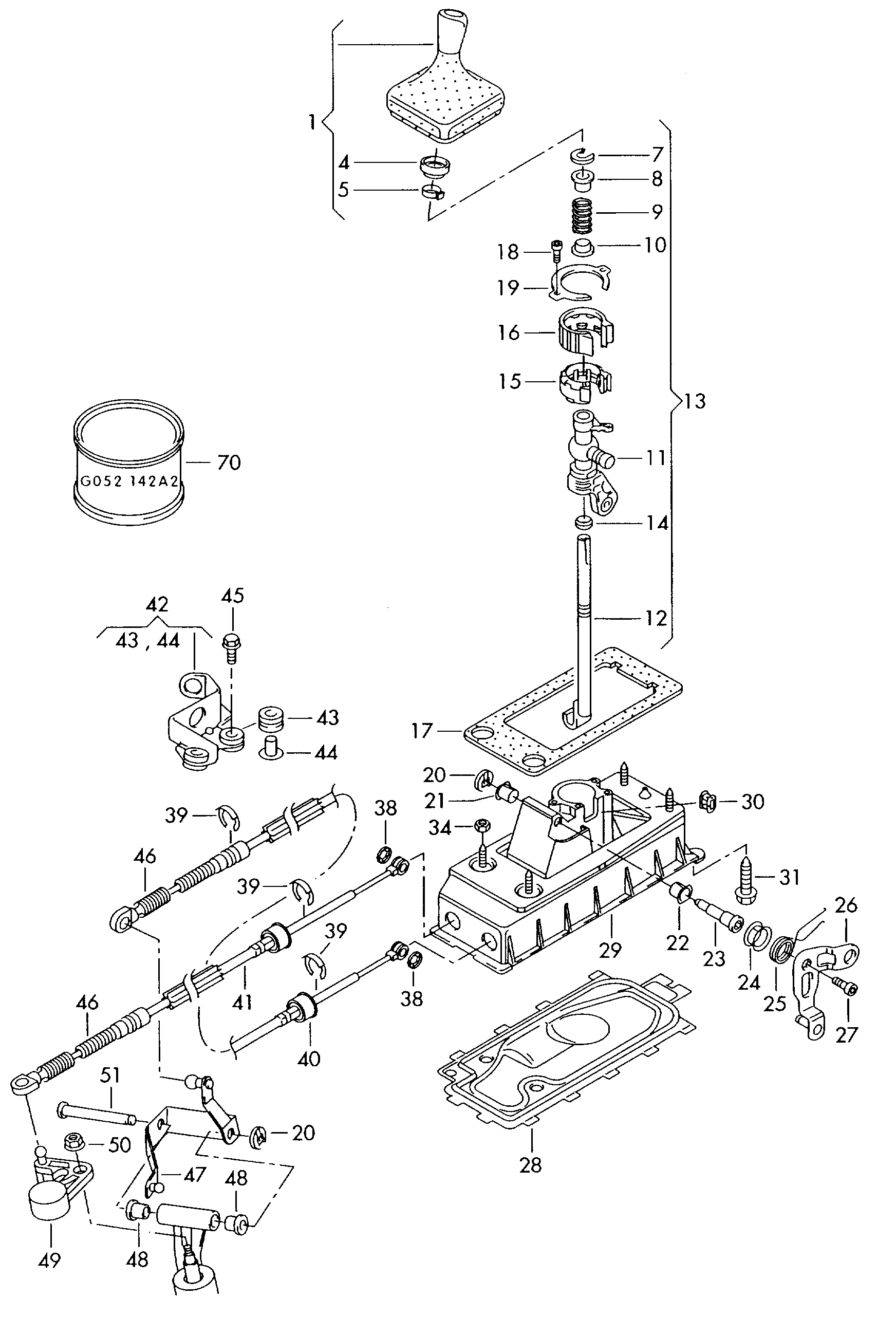 Seat 6R0 711 265 D - Trose, Mehāniskā pārnesumkārba onlydrive.pro