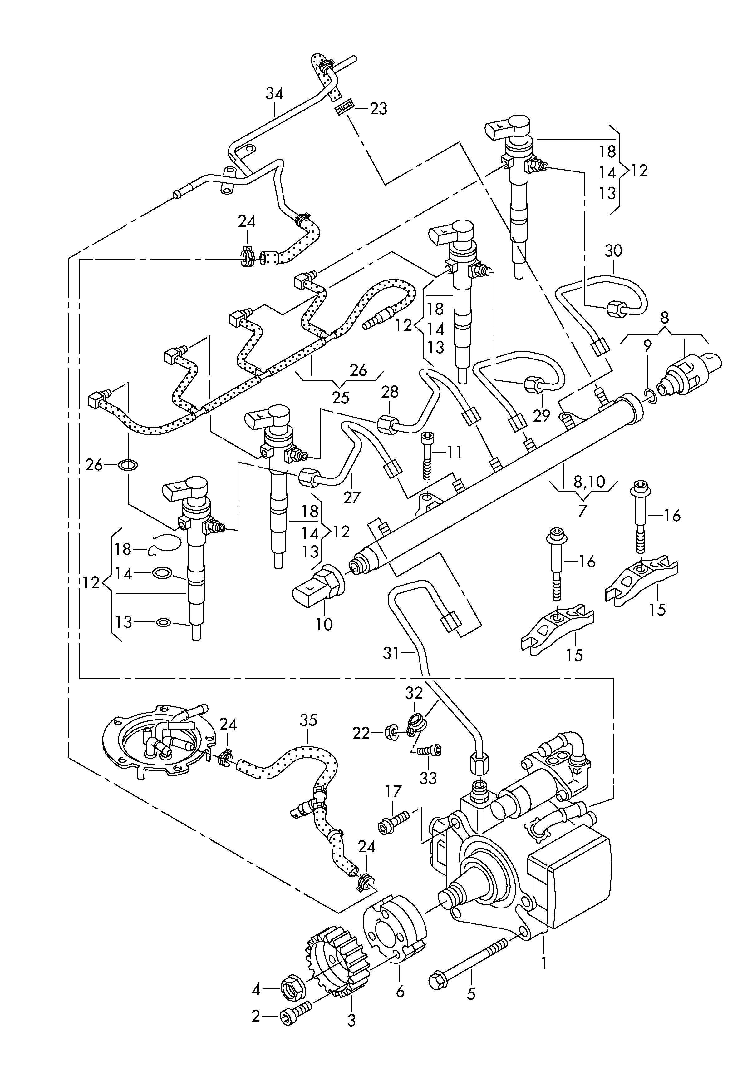 VW 03L 130 235 P - Hose, fuel overflow onlydrive.pro