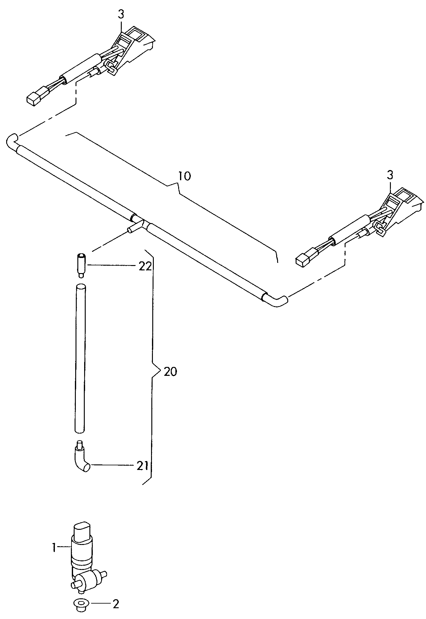 Seat 1J6 955 651 - Windscreen washer system: 1 pcs. onlydrive.pro