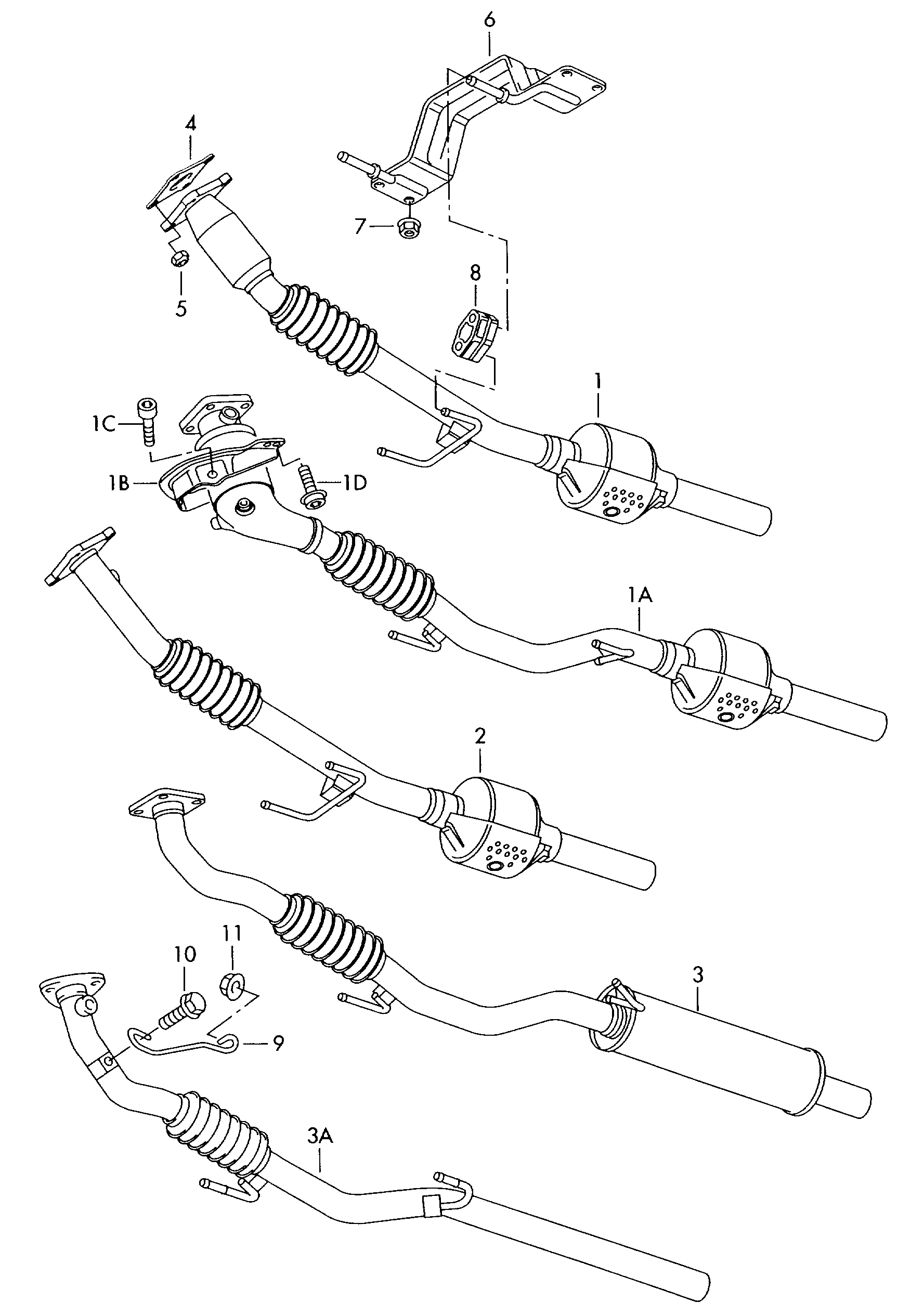 Skoda 6R0253091 - Front Silencer onlydrive.pro