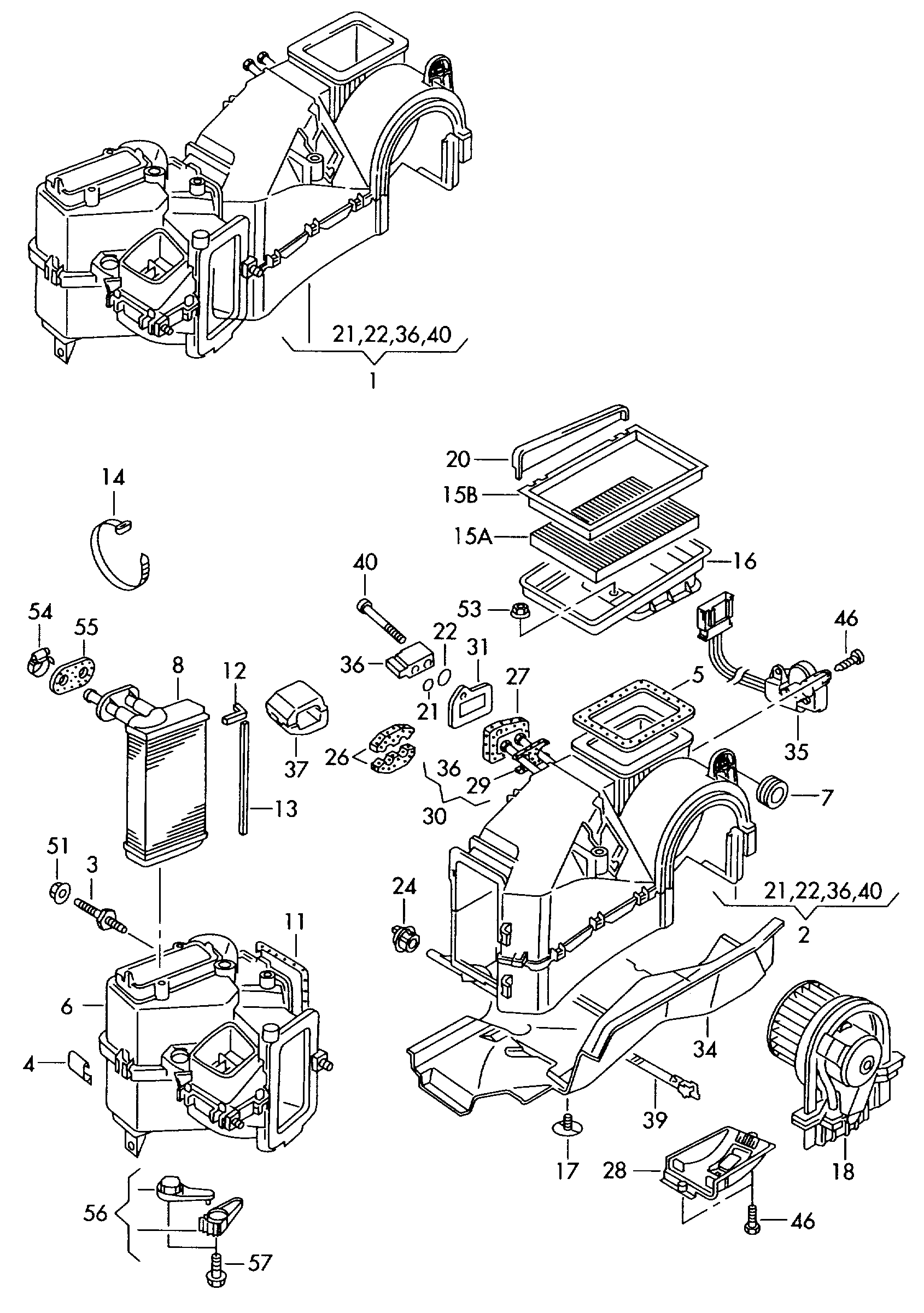 VAG 1J1 819 031 B - Heat Exchanger, interior heating onlydrive.pro