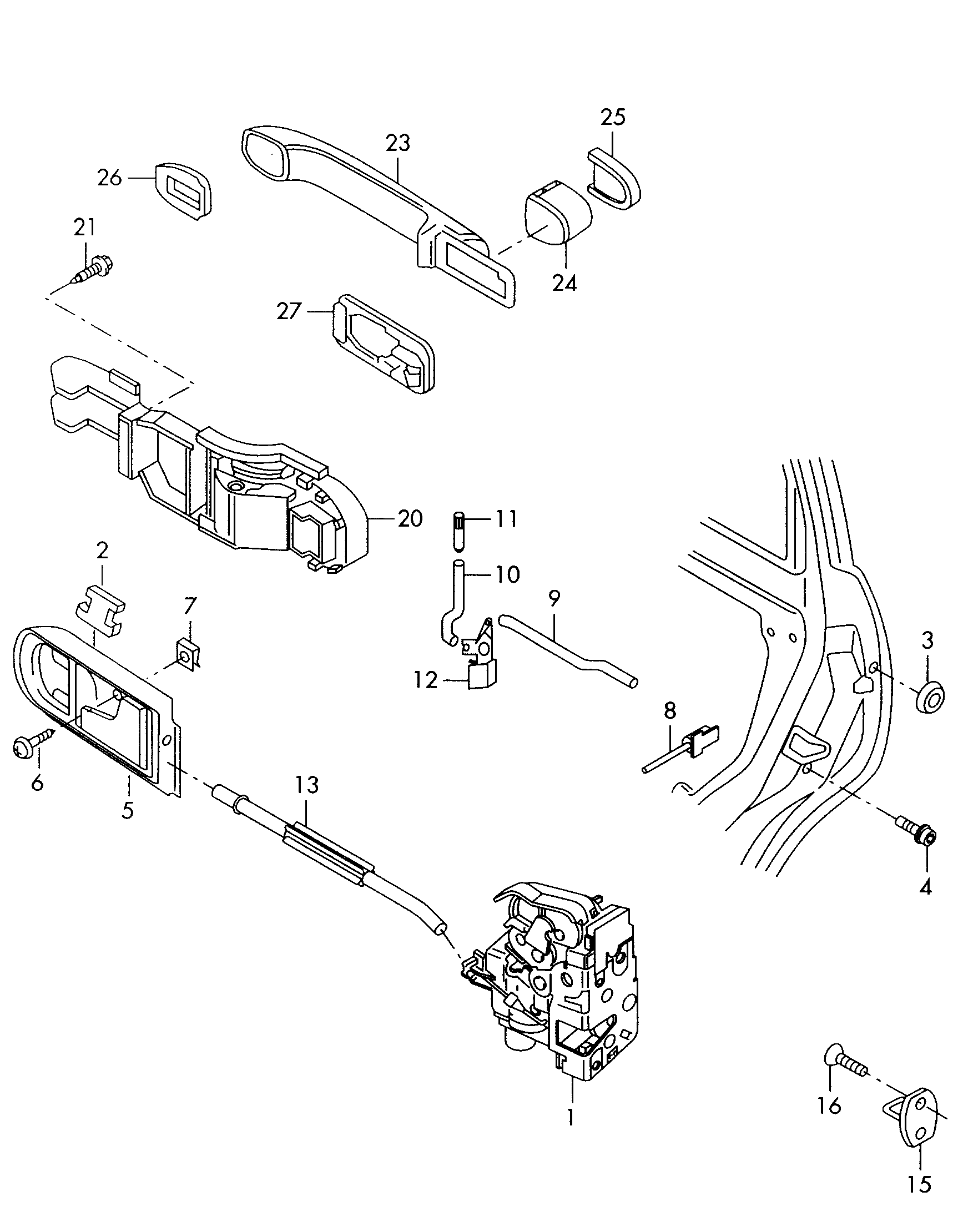 Seat 3B4839015M - Door Lock onlydrive.pro