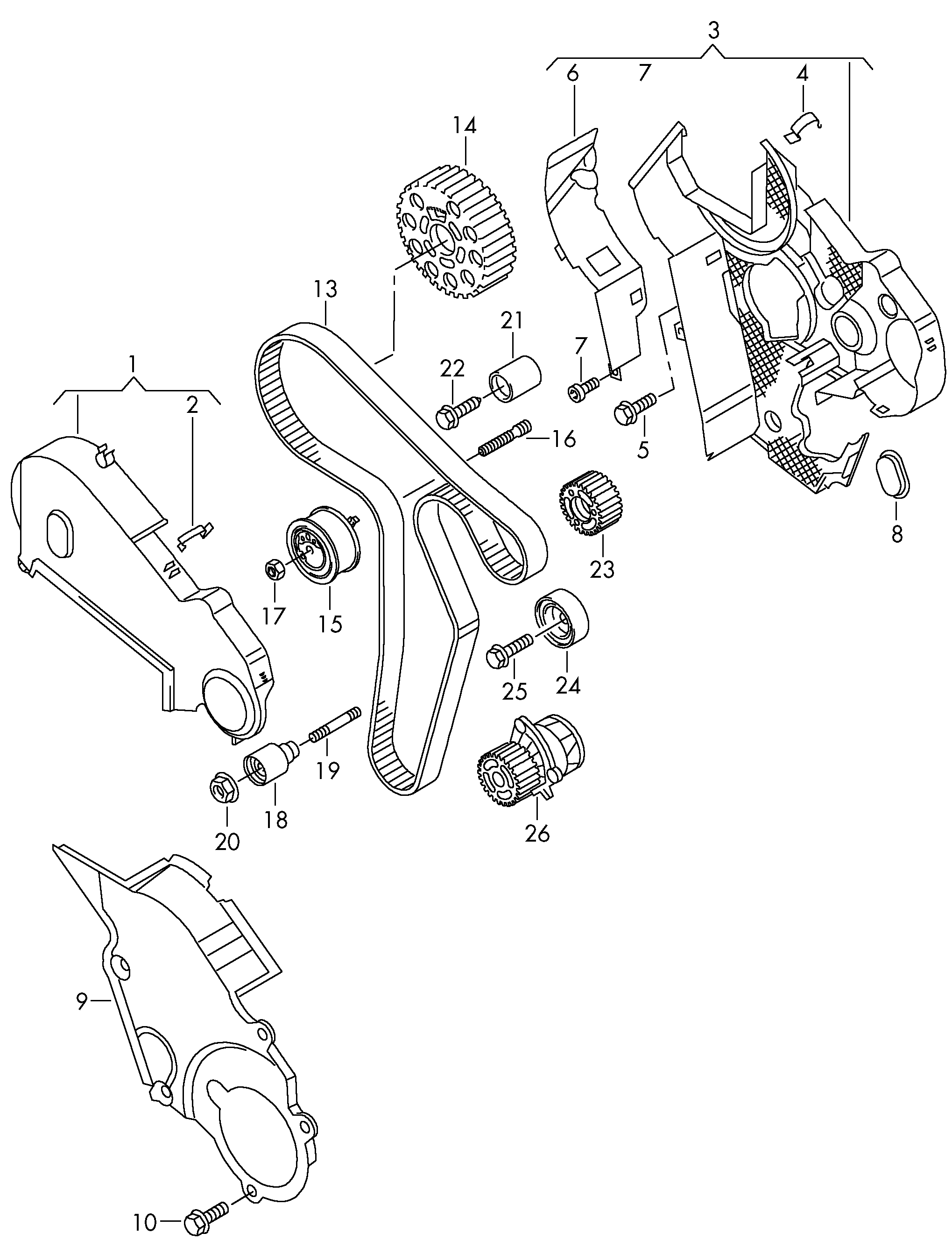 Seat 03L 109 244 G - Kreipiantysis skriemulys, paskirstymo diržas onlydrive.pro