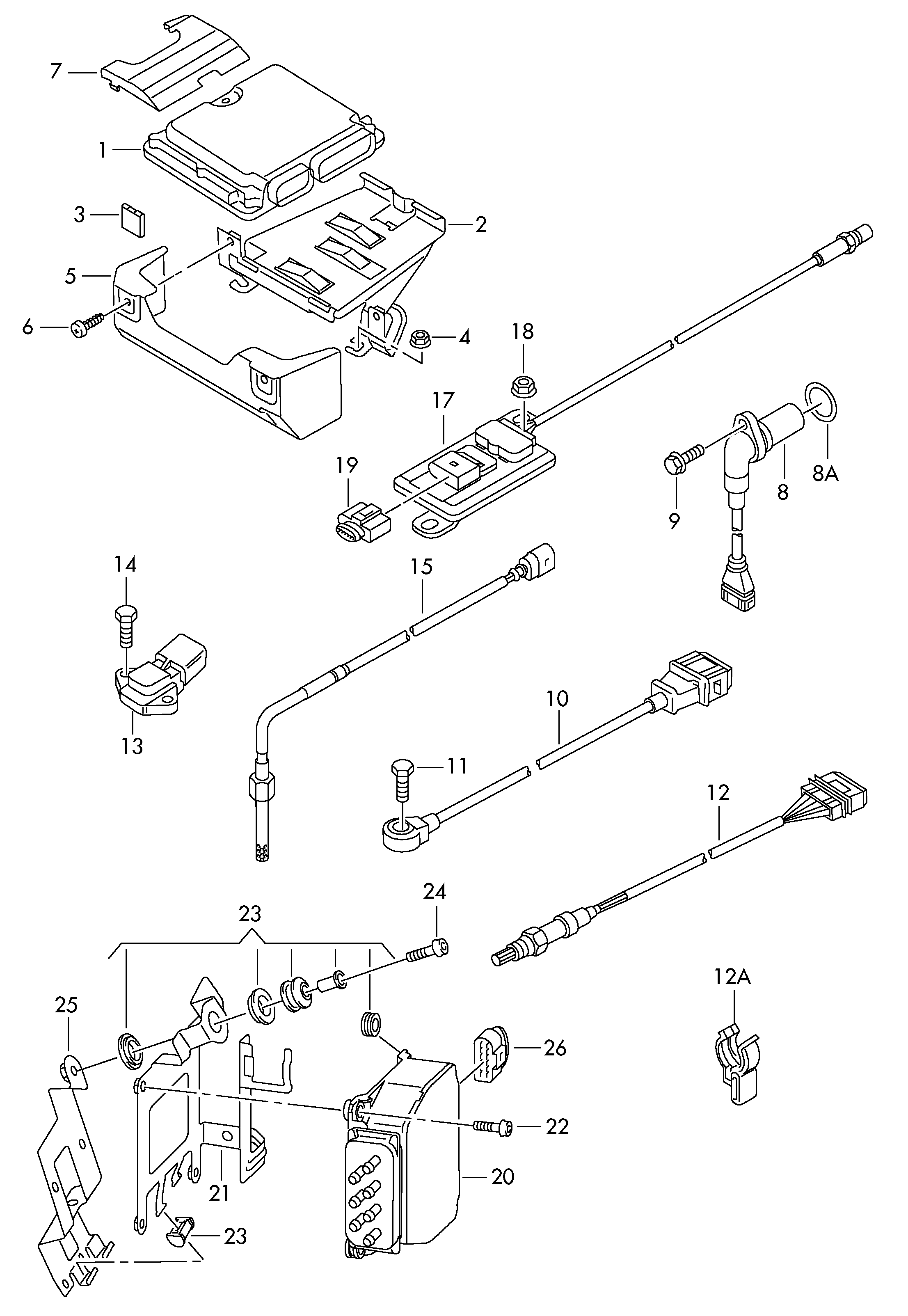 VW 03G906051E - Tunnistin, imusarjapaine onlydrive.pro