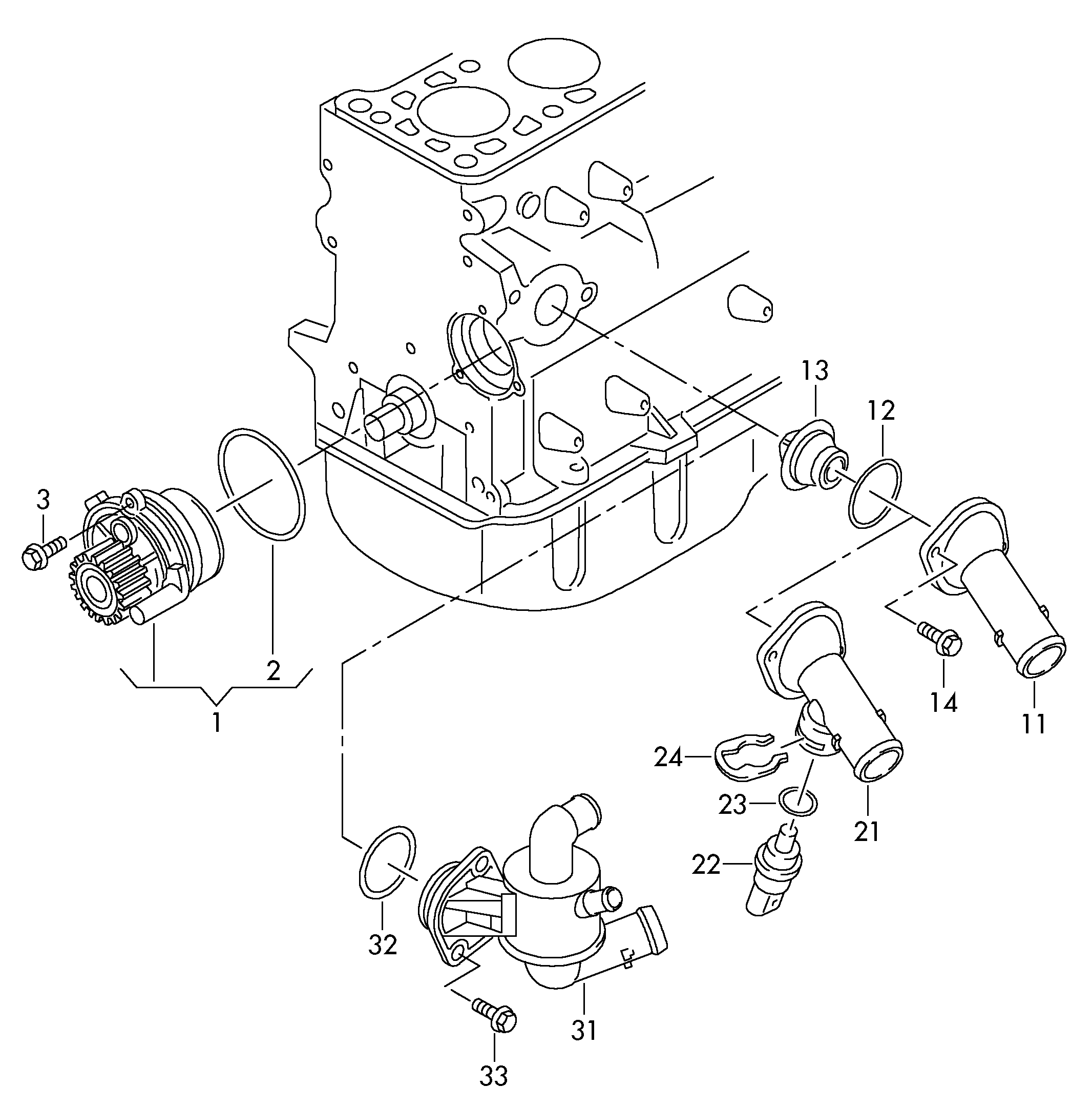 Seat 03L 121 011 P - Water Pump onlydrive.pro